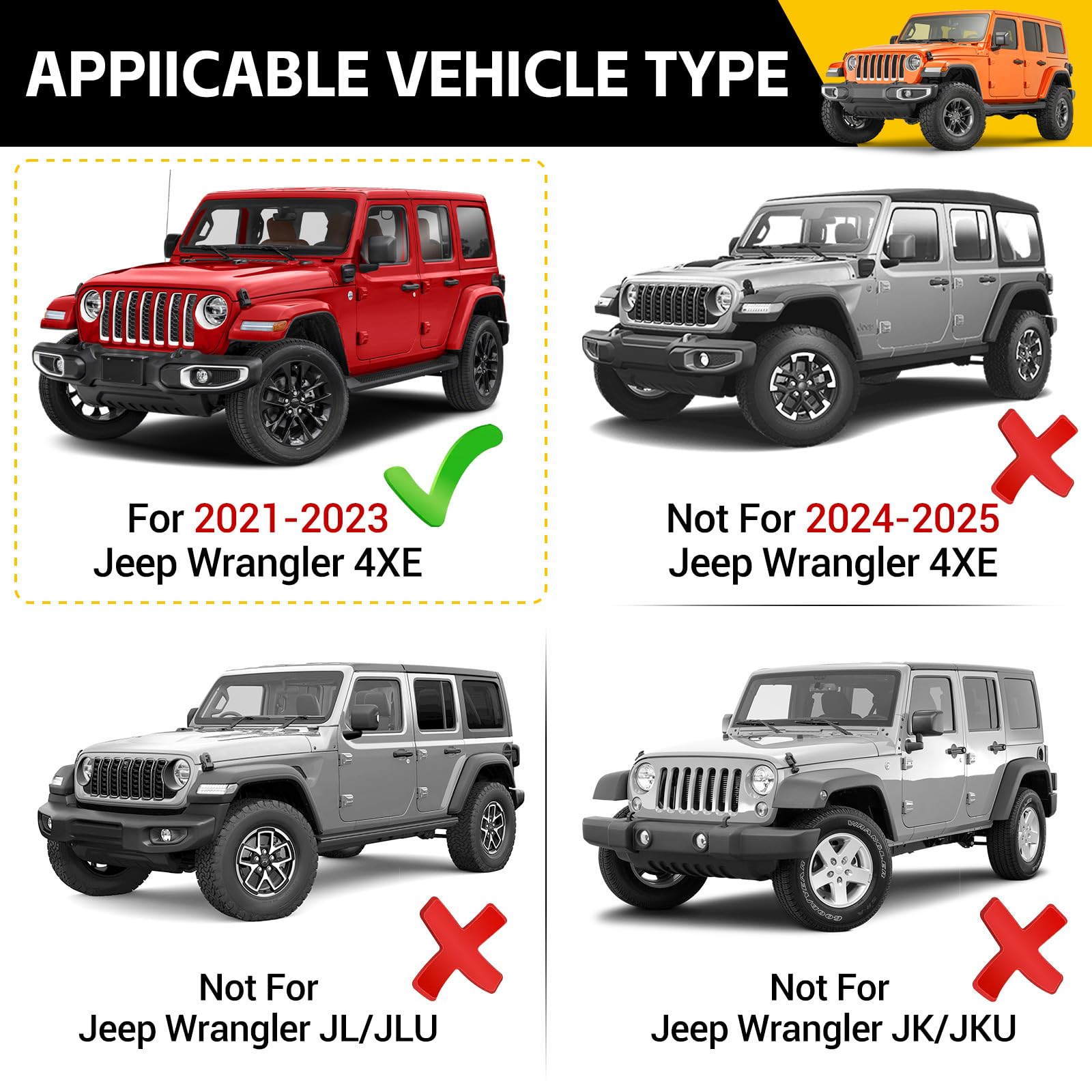 Jtyzsm Magnetic Phone Mount For 2021-2023 Jeep Wrangler Jl 4Xe Multi-Mount Car Phone Holder Dash Tray System Kit Strong Magnet D