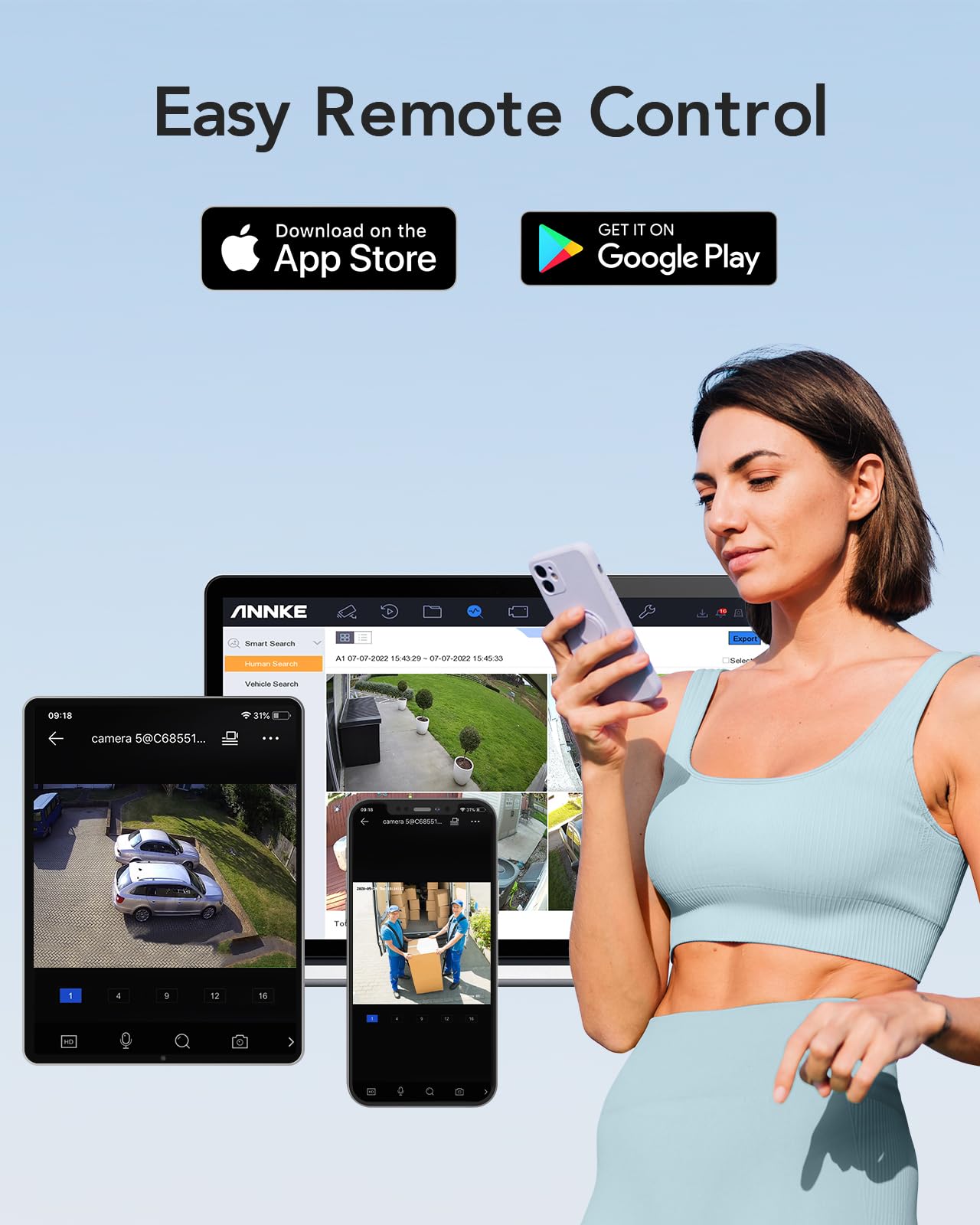 Annke 16Channel 1080P Lite Security Digital Video Recorder With Ai Human/Vehicle Detection, H.265+ Video Compression For Bandwidth Efficiency, 16Ch 5 In 1 Cctv Dvr For Surveillance Camera, No Hdd