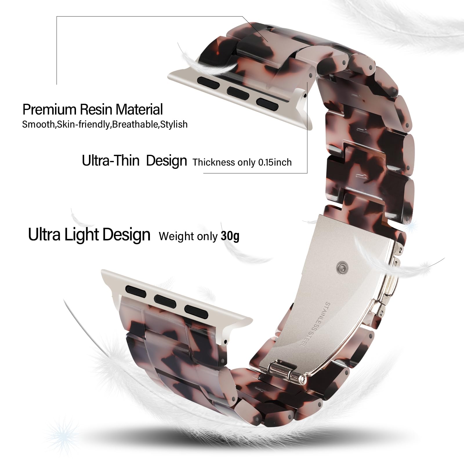 Hopo Kompatibel Mit Apple Watch Band 38 Mm, 40 Mm, 42 Mm, 44 Mm, Ersatz Fr Iwatch Serie 5/4/3/2/1/Se, Modische Rotgoldene Edelst