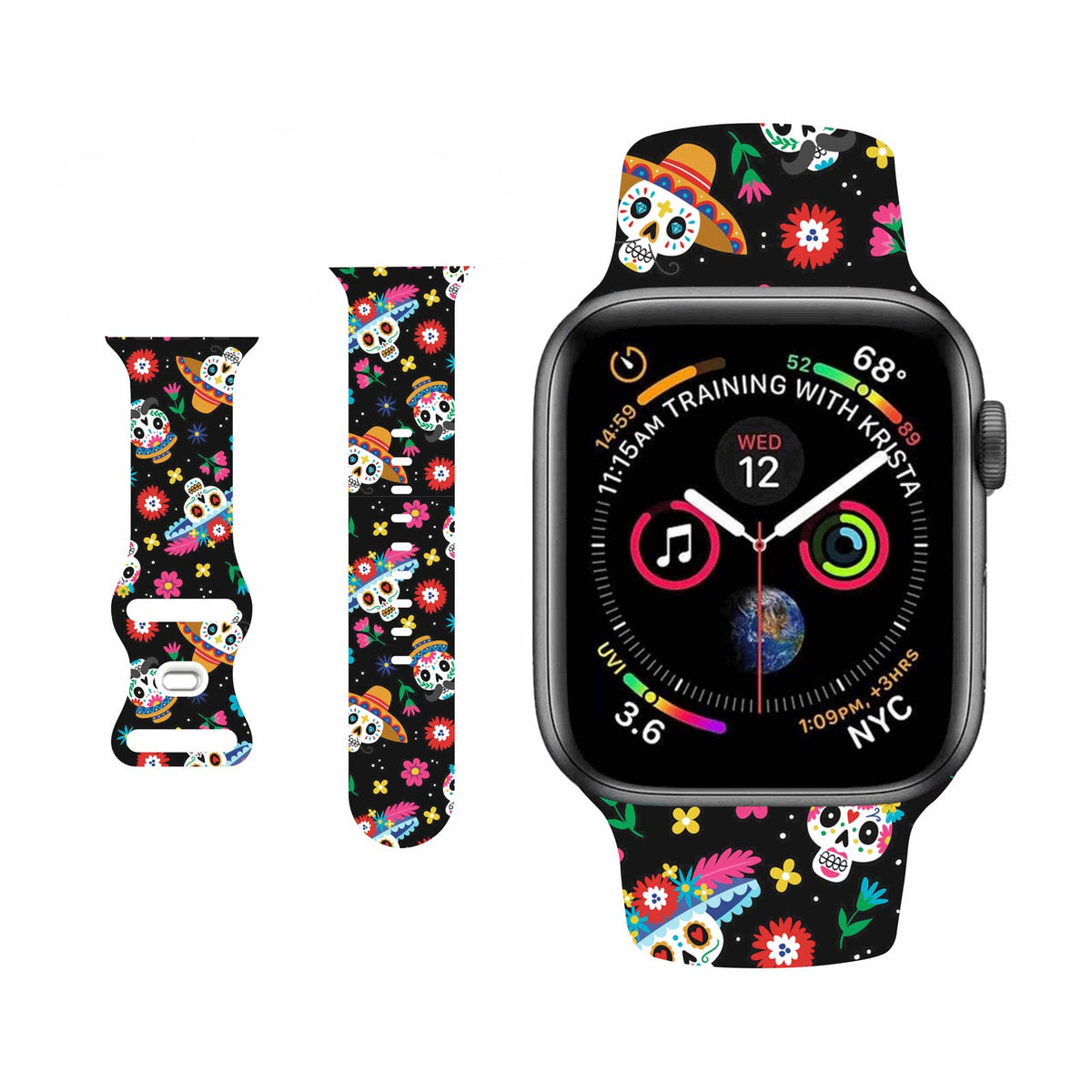 Hyhmxb Chic Breathable Character Halloween Bands Compatible With Apple Watch 42Mm 44Mm 45Mm 49Mm M/L,Grade Soft Silicone Sports 