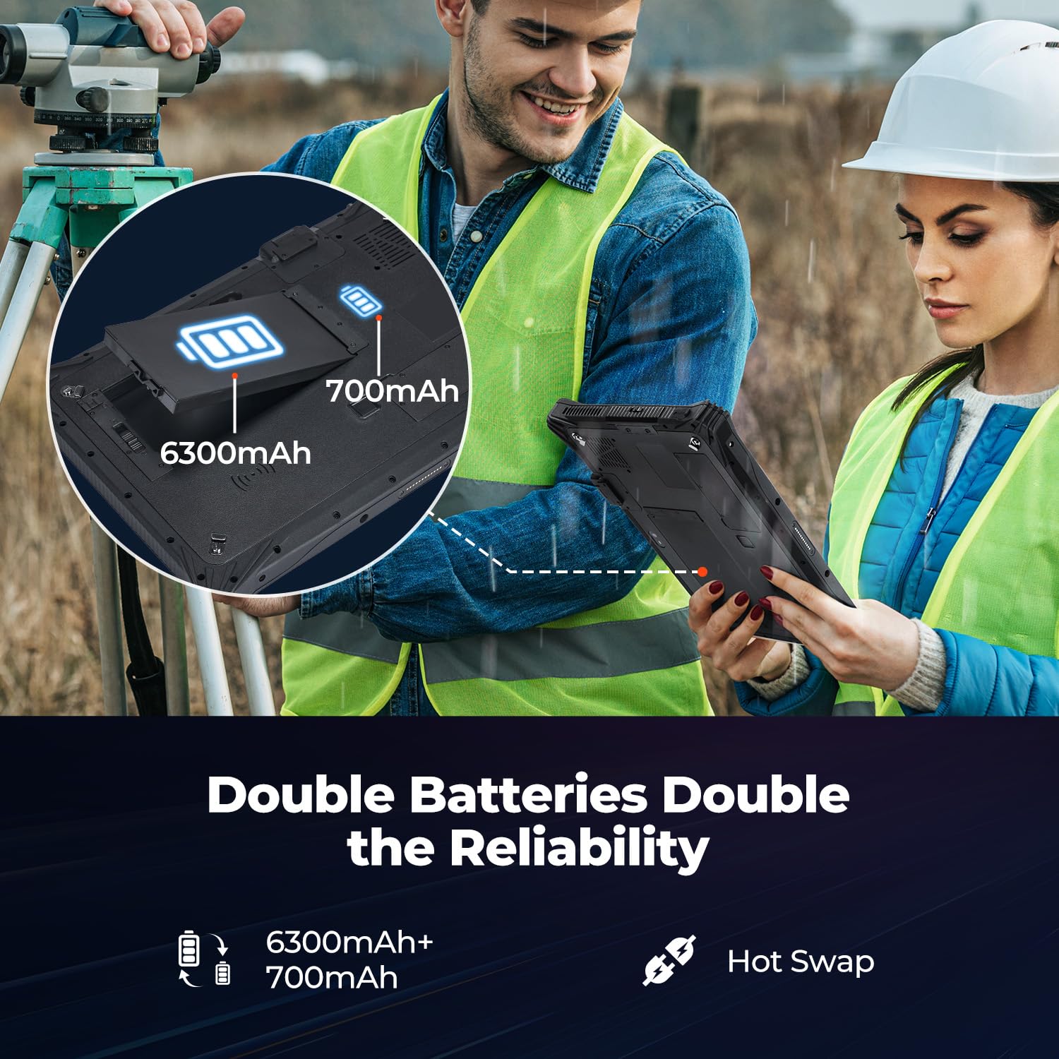 Munbyn Rugged Tablet Irt09, 12.2'' Windows 11 Pro Durable Tablet, Intel N5105, 16Gb+128Gb, 4G Lte Tablet For Work,650 Nit Outdoo