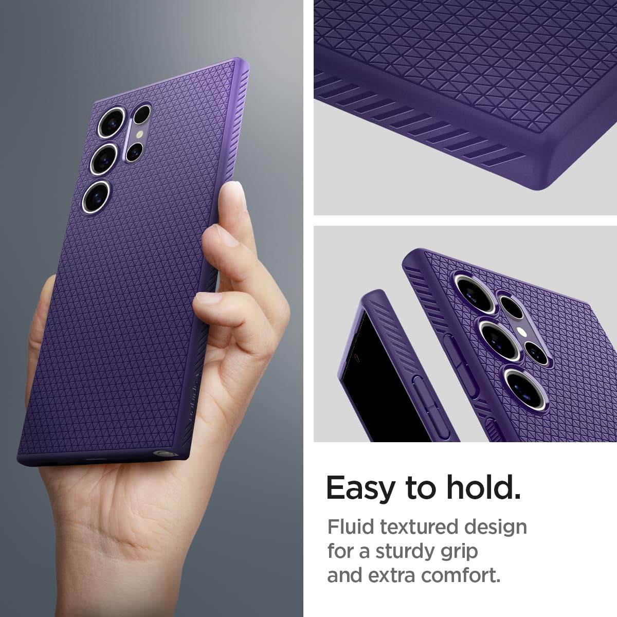 Spigen Liquid Air Designed For Galaxy S24 Ultra Case (2024) [Military Grade Protection]   Deep Purple