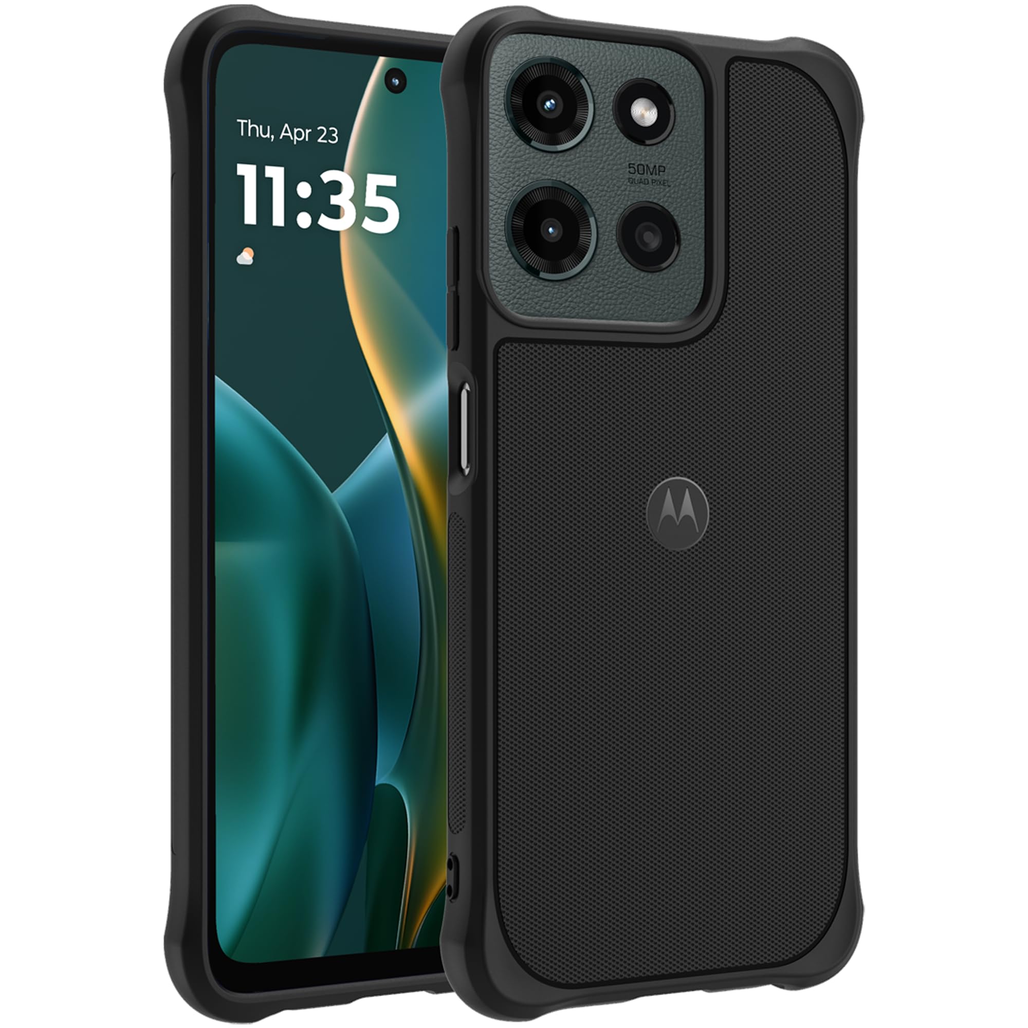 Motorola Moto G (2025/2026) & G Play (2026) Rugged Protective Case- Black - Precision fit, Military Grade Shock Absorbing Cover 