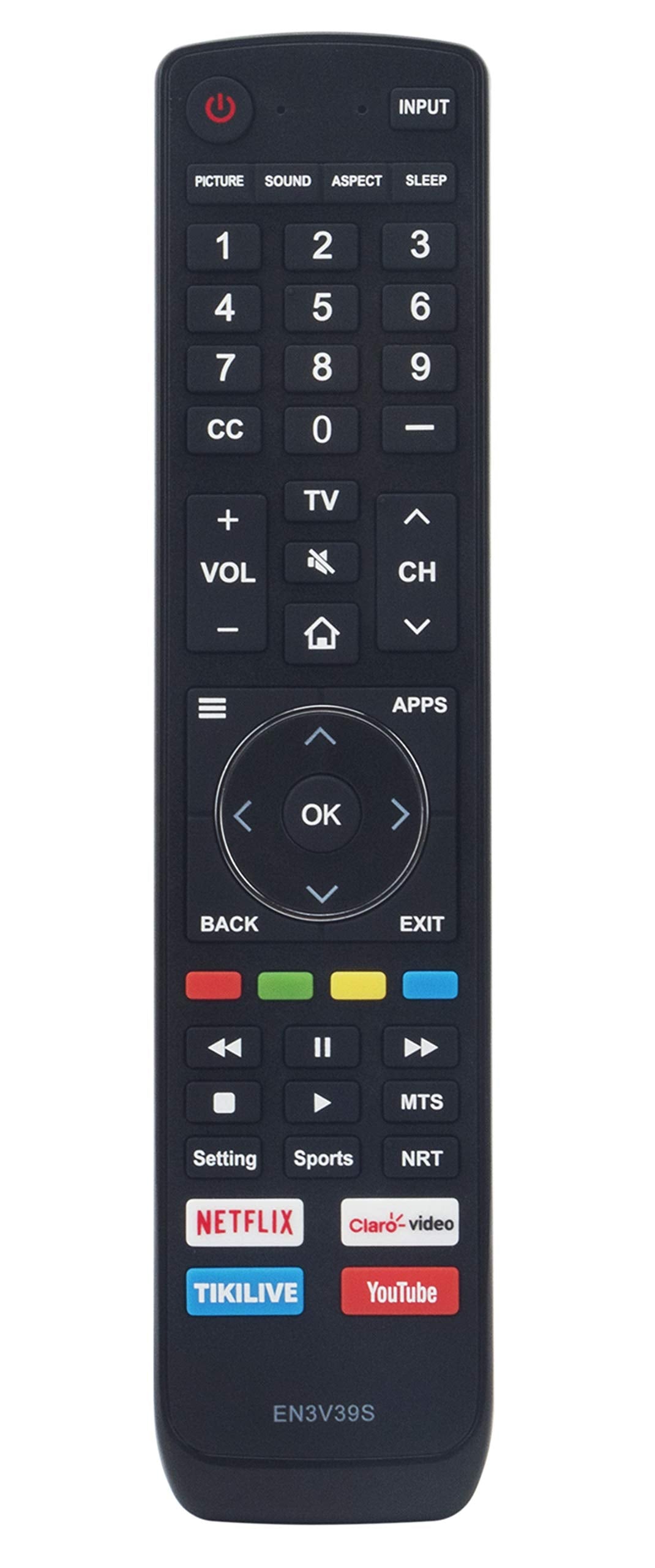 EN3V39S Replaced Remote fit for Sharp TV LC-43N7002U LC-43P7000U LC-43Q7000U LC-50N7002U LC-50N8002U LC-50P7000U LC-55P620U LC-55P7000U LC-55P8000U LC-65N8002U LC-65P620U LC-65P6000U, Sub EN3V39H