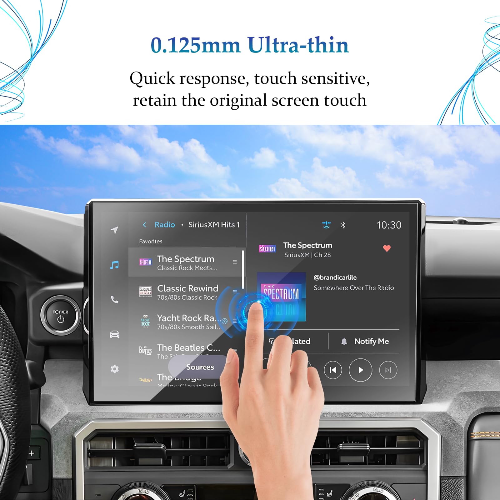 Sktu 2Pcs For 2024 2025 Toyota Tacoma Accessories Screen Protector For 2024 2025 Toyota Tacoma Limited/Trailhunter/Trd Pro 14 Inch Multimedia Touchscreen 2024 2025 Tacoma High Clarity Anti Scratch