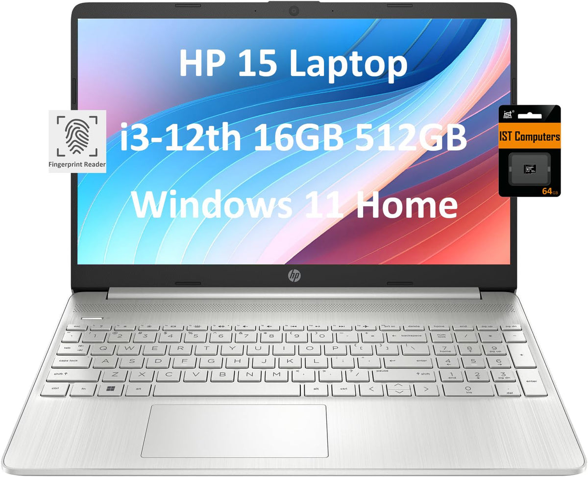 Hp 15 Pavilion Laptop For Business And Students (15.6'' Fhd, Intel 6 Core I3 1215U, 16Gb Ram, 512Gb Ssd) Narrow Bezel, Fp, Long