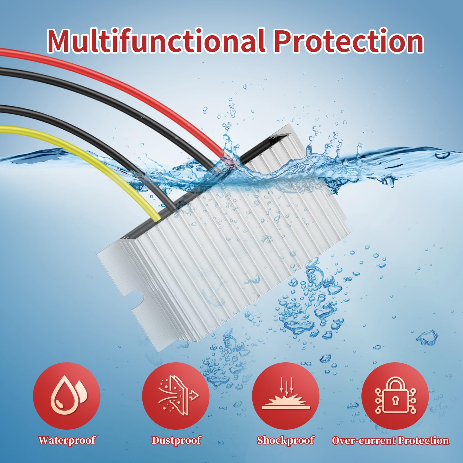 24 Volt To 12 Volt Converter, More Safe 18V To 12V Step Down Converter 5A 60W, Dc To Dc Converter For Golf Cart Light Truck Vehi