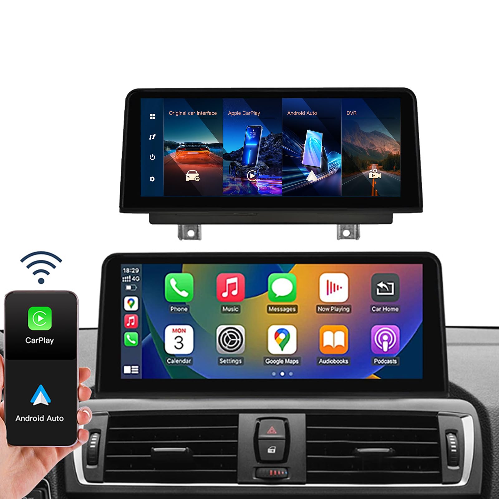 Autoabc Wireless Carplay/Android Auto 10.25'' Touchscreen Multimedia Radio Receiver For Bmw 3 4 Serie F30/F31/F32/F33/F34/F36 20