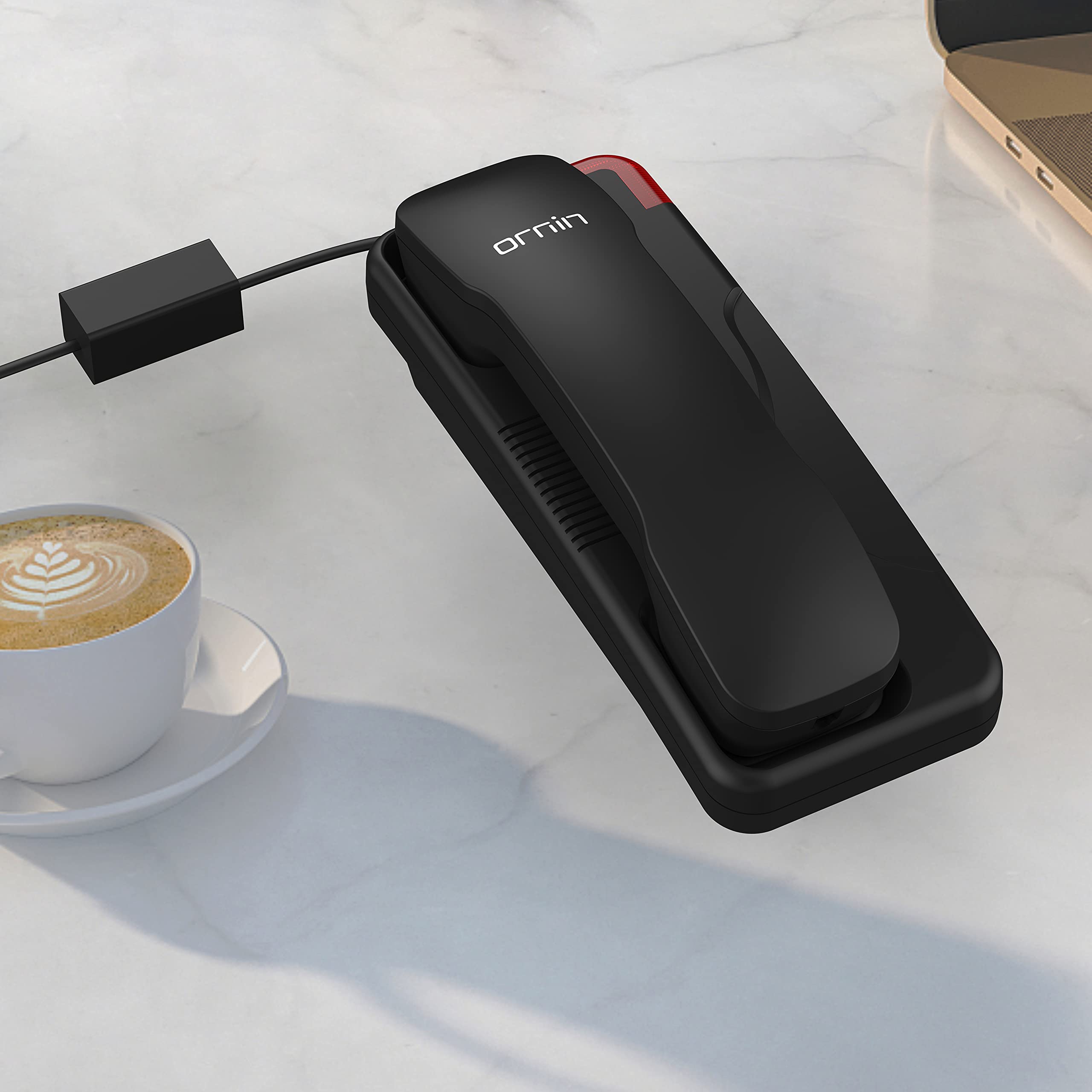 Ornin T108 Trimline Corded Telephone, Sos Key, Wall Mountable, Hotel And Home Use Phone(Black)