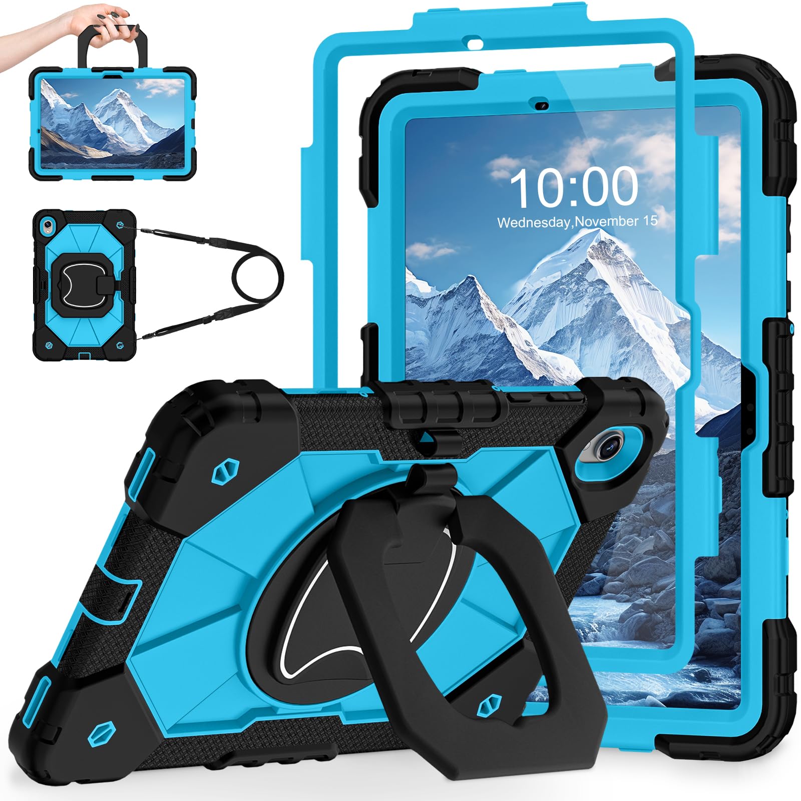 WESOROL Case for Samsung Galaxy Tab S11 5G 11 Inch 2025 SM-X730/X736B, Shockproof Cover for Tablet S11 with Screen Protector Rot