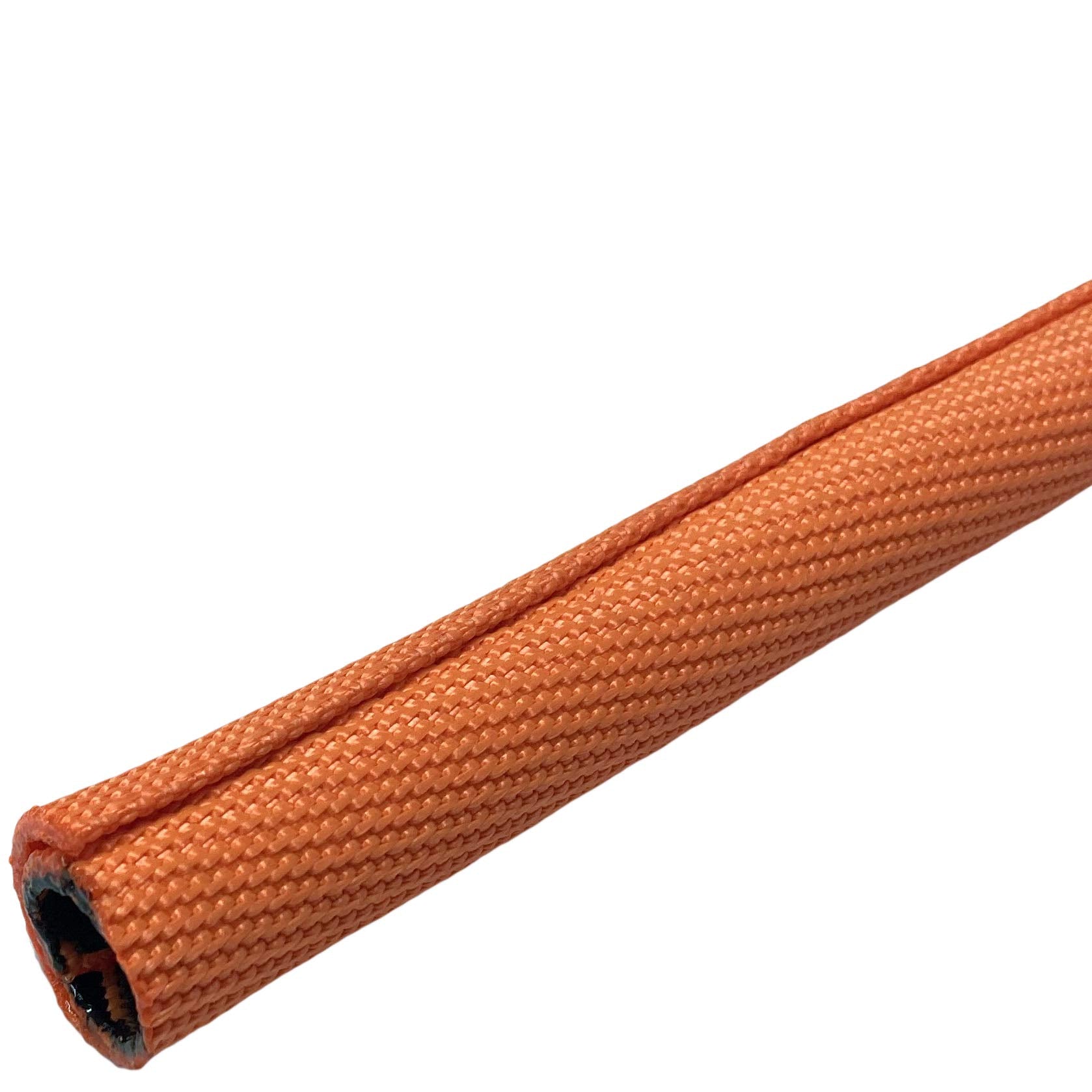Electriduct 1/2'' Double Layer Self Closing Braided Wrap Sleeve Cable Management   10 Feet   Orange