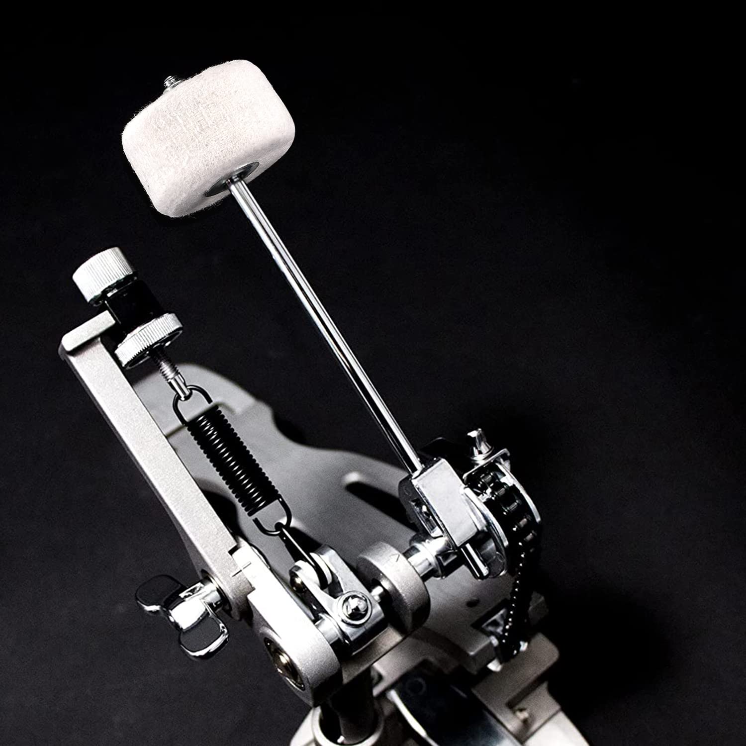 Facmogu 2Pcs Classic Felt Beater, White Felt Bass Drum Beater For Performance Convenient Drummer Replacement, Large Felt Beater For Drum Percussion Instrument Accessories Upgrade