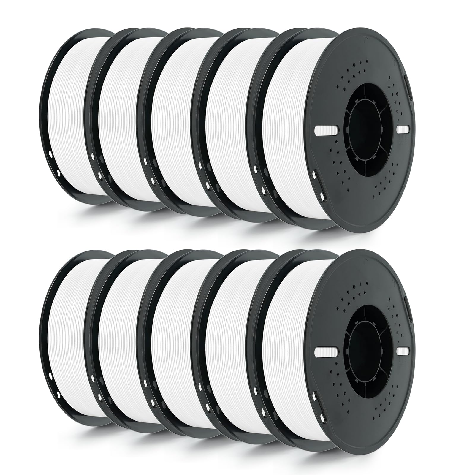 Kingroon 10KG White PLA Filament 1.75mm 3D Printer Filament Pla Filament Dimensional Accuracy +/- 0.02mm, Fit Most FDM Printer, 