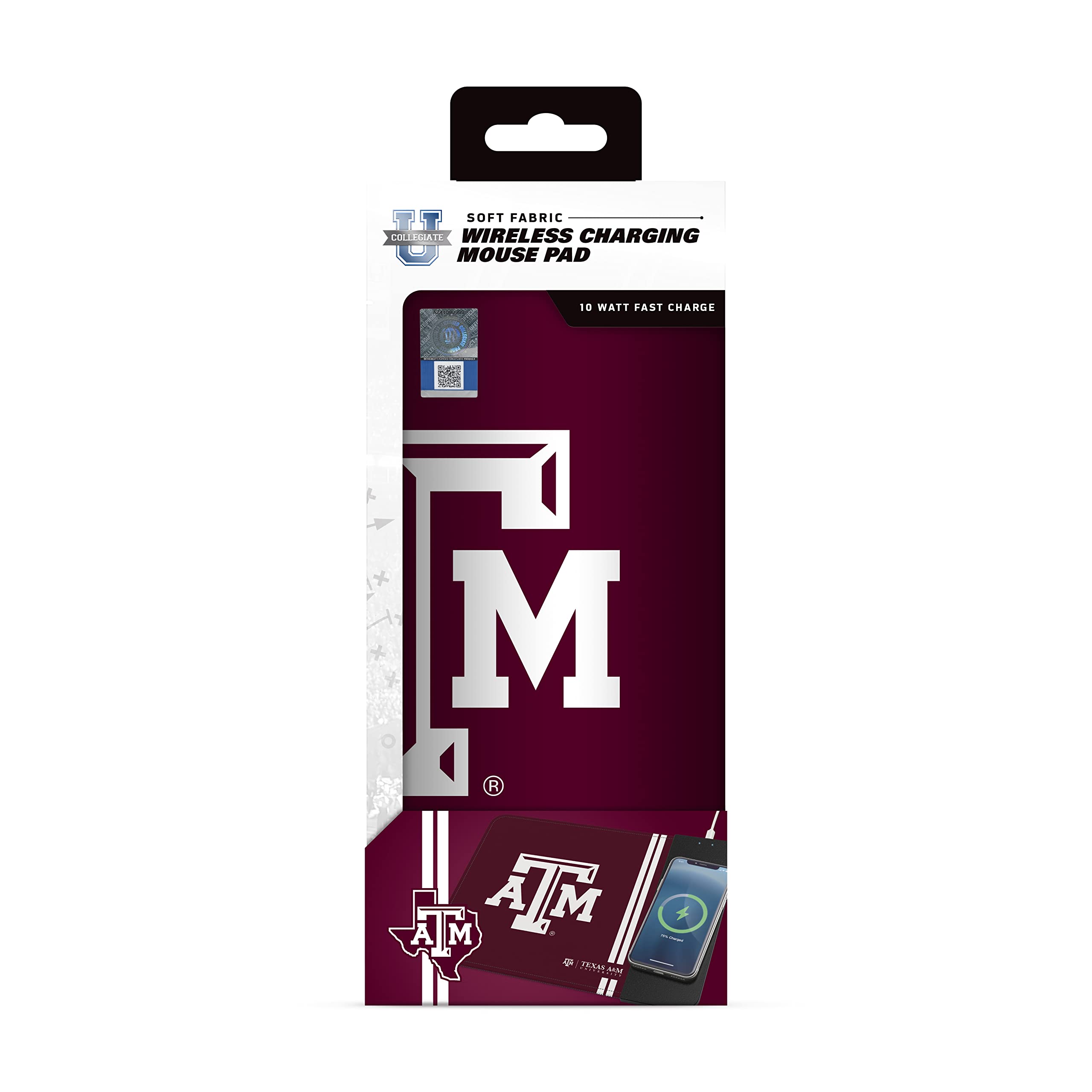 Soar Ncaa Wireless Charging Mouse Pad, Texas A&M Aggies