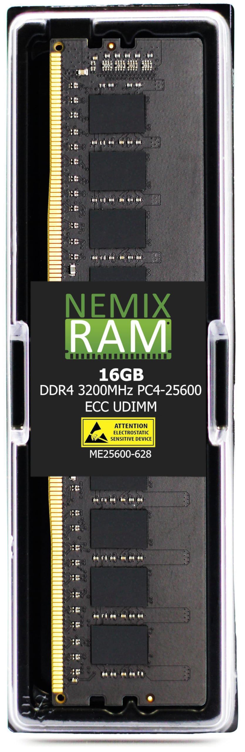 Nemix Ram 16Gb (1X16Gb) Ddr4 3200Mhz Pc4 25600 2Rx8 1.2V 288 Pin Ecc Unbuffered Udimm