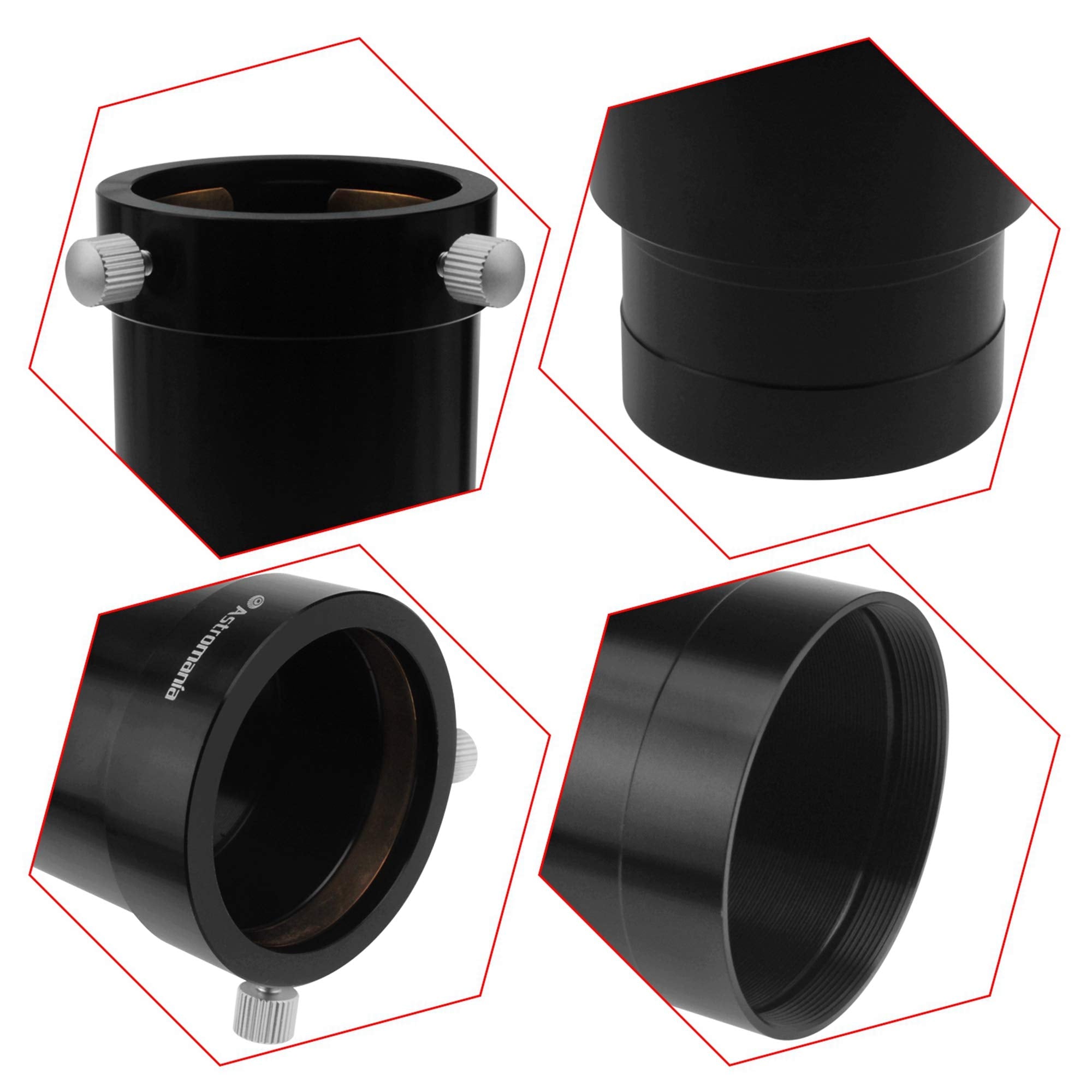 Astromania 2 Inch Telescope Eyepiece Extension Tube Adapter   Optical Length 80Mm   With Standand 2 Inch Filter Threads