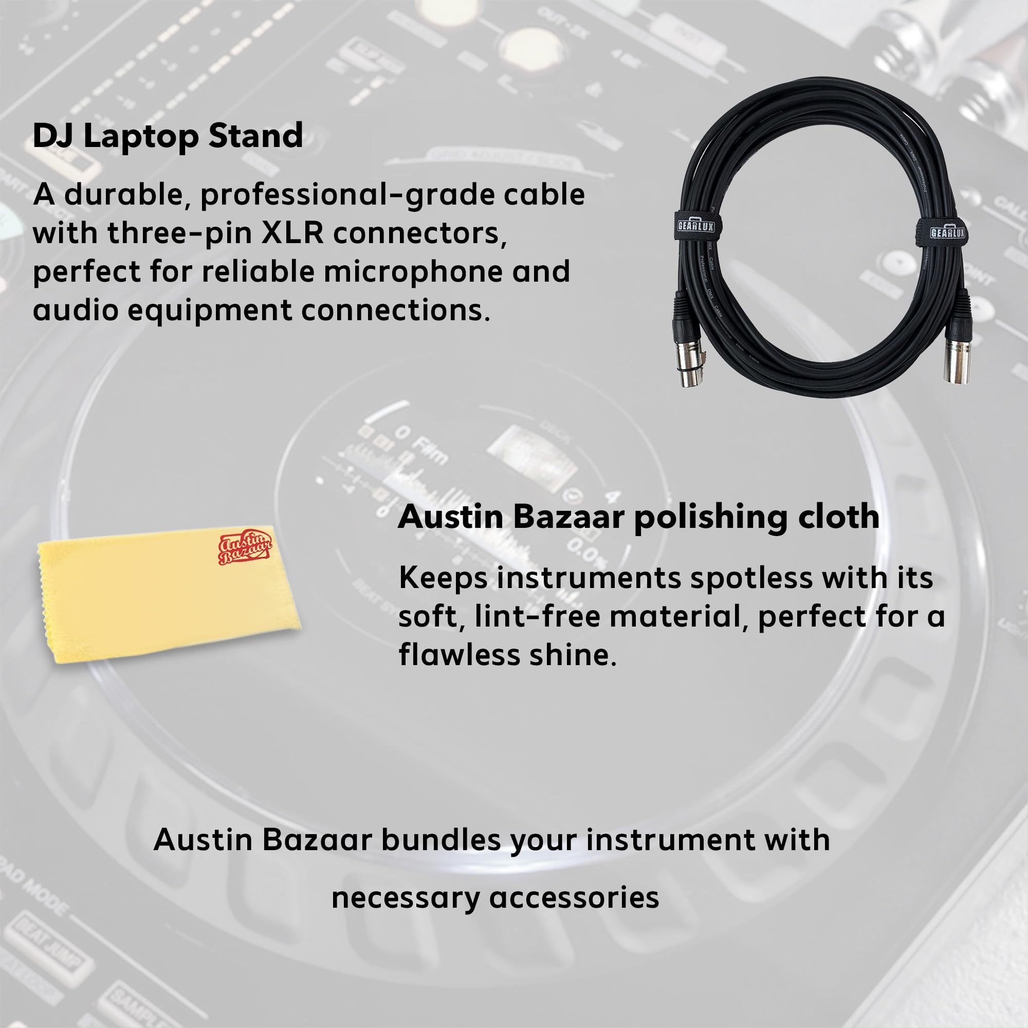 Pioneer Ddj-Flx10 4-Channel Professional Dj Controller - Black Bundle With Case, Laptop Stand, Hdj-Cue1 Headphones, Xlr Micropho