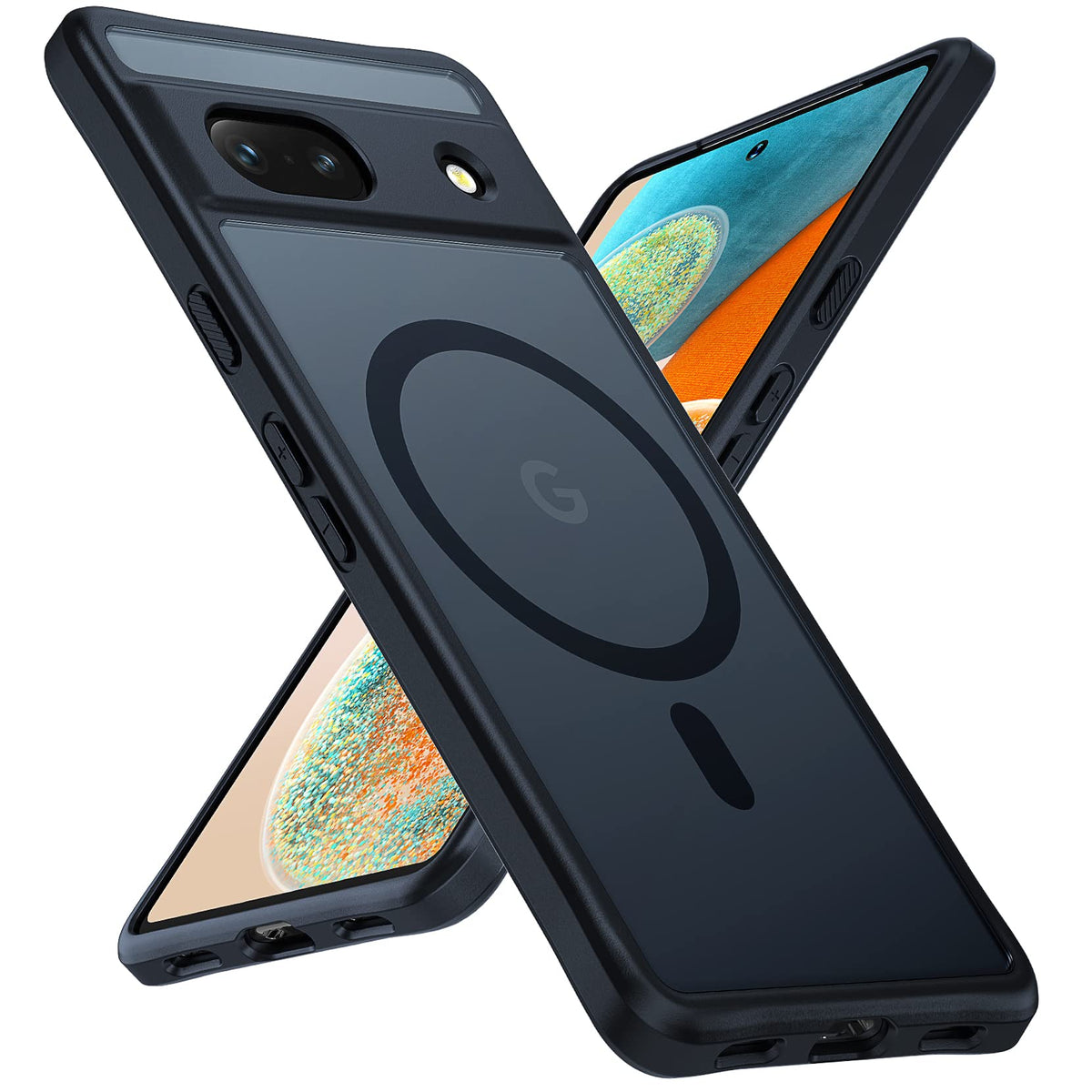 Tocol For Pixel 7A Magnetic Case, [Upgraded Full Camera Protection] [Shockproof Protection] Matte Hard Back, For Google Pixel 7A
