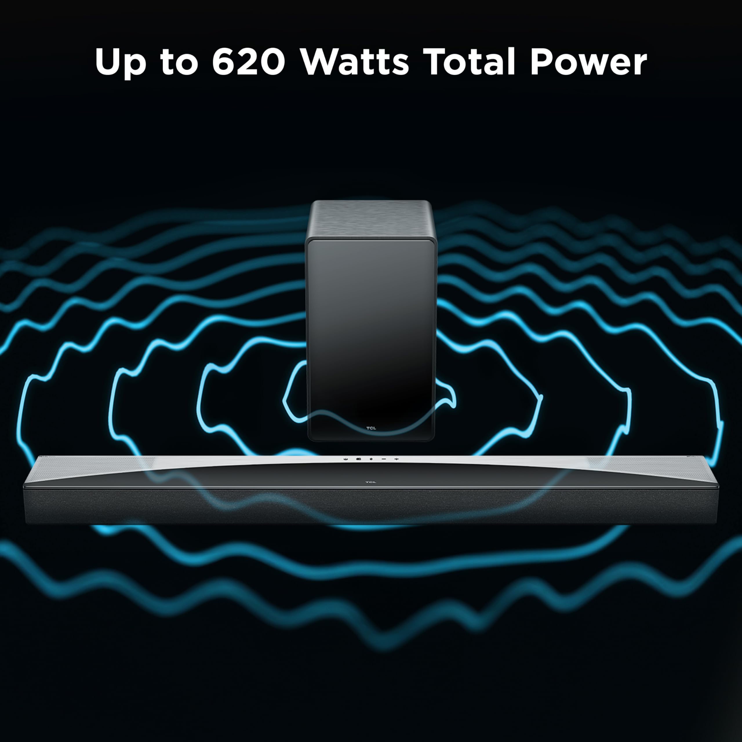 Tcl Q75H Q Class 5.1.2 Channel Soundbar With Dolby Atmos, Dts:X, Ray Danz Technology, Wireless Subwoofer, And Bluetooth Music St