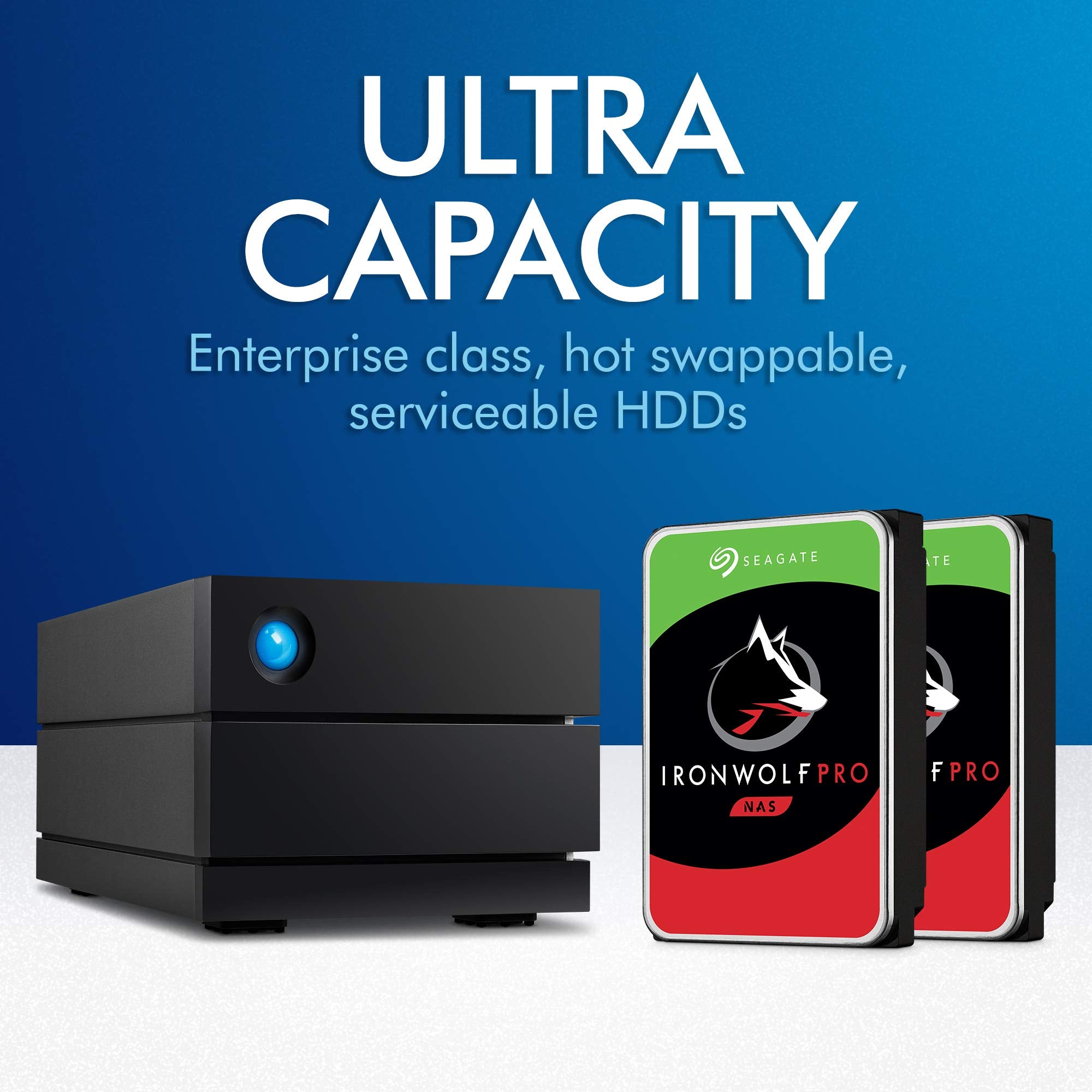 Lacie 2Big Raid 28Tb External Hard Drive Desktop Hdd - Usb-C, 7200 Rpm Enterprise Class Drives, For Mac And Pc Desktop, Rescue S