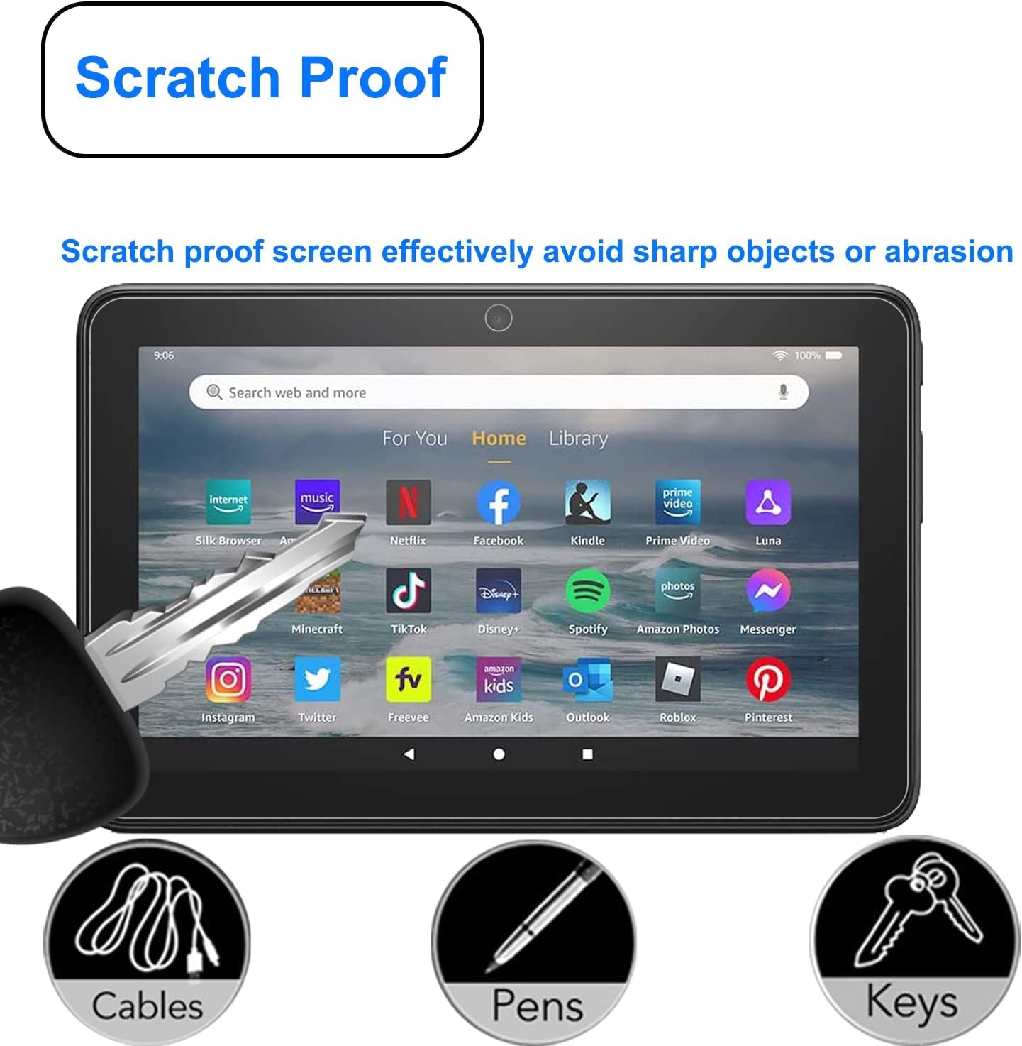 Ytuomzi 2 Pack Screen Protector For 7/7 Kids Tablet 7 Inch (2022), Ultra Clear/Touch Sensitive/Bubble Free/Anti Scratch Tempered