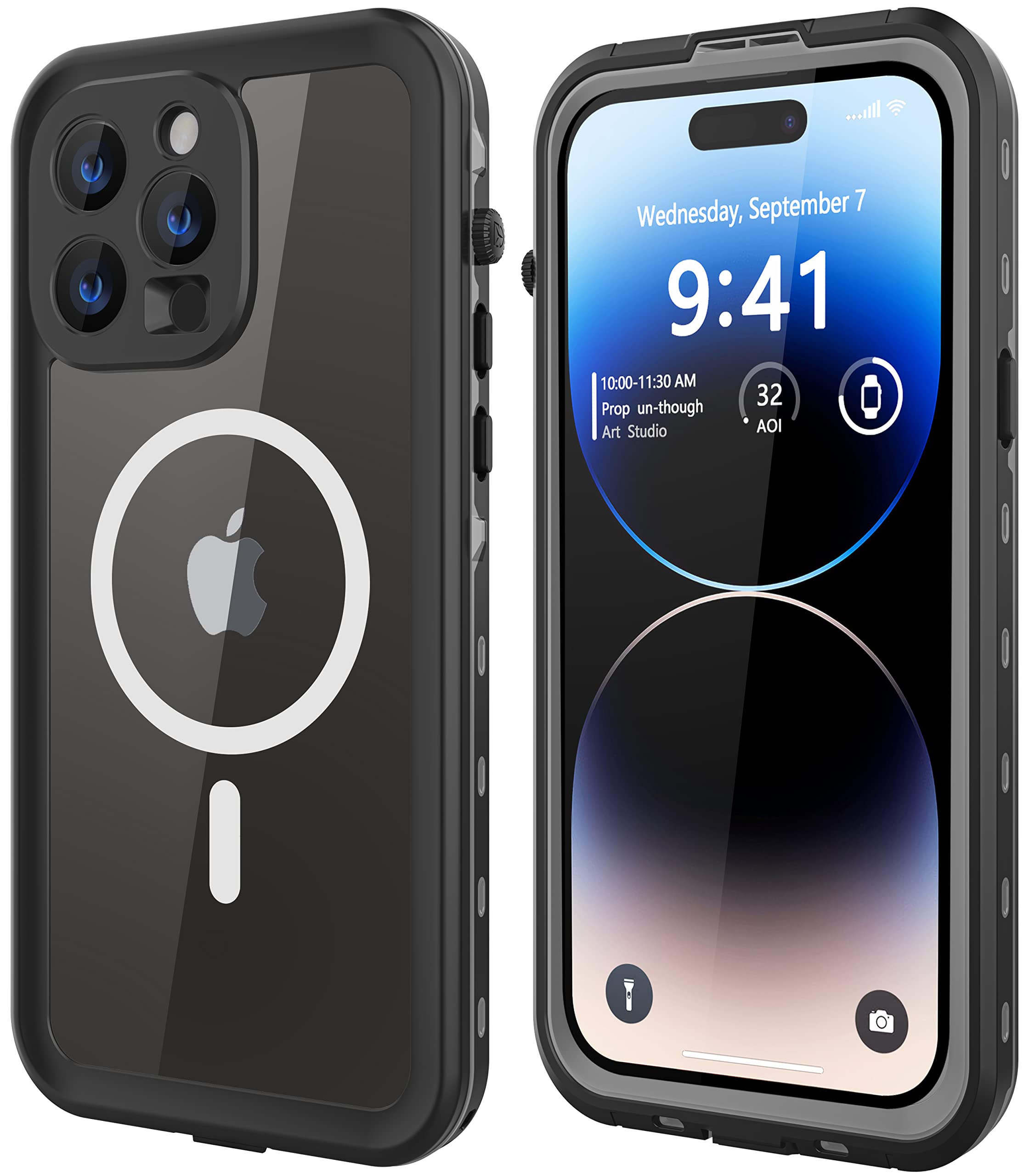 Guirble Design For Iphone 14 Pro Max Waterproof Case,Shockproof Dustproof Phone Case For Iphone 14 Pro Max With Screen Protector