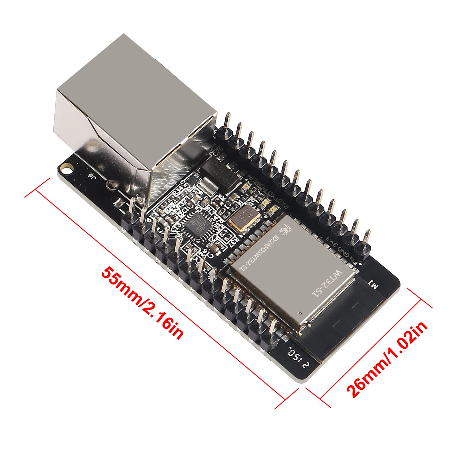 Dweii Wt32 Eth01 Esp32 Module Ethernet Wifi Bluetooth Development Board Wt32 Eth01 Embedded Serial Port To Ethernet Converter Se