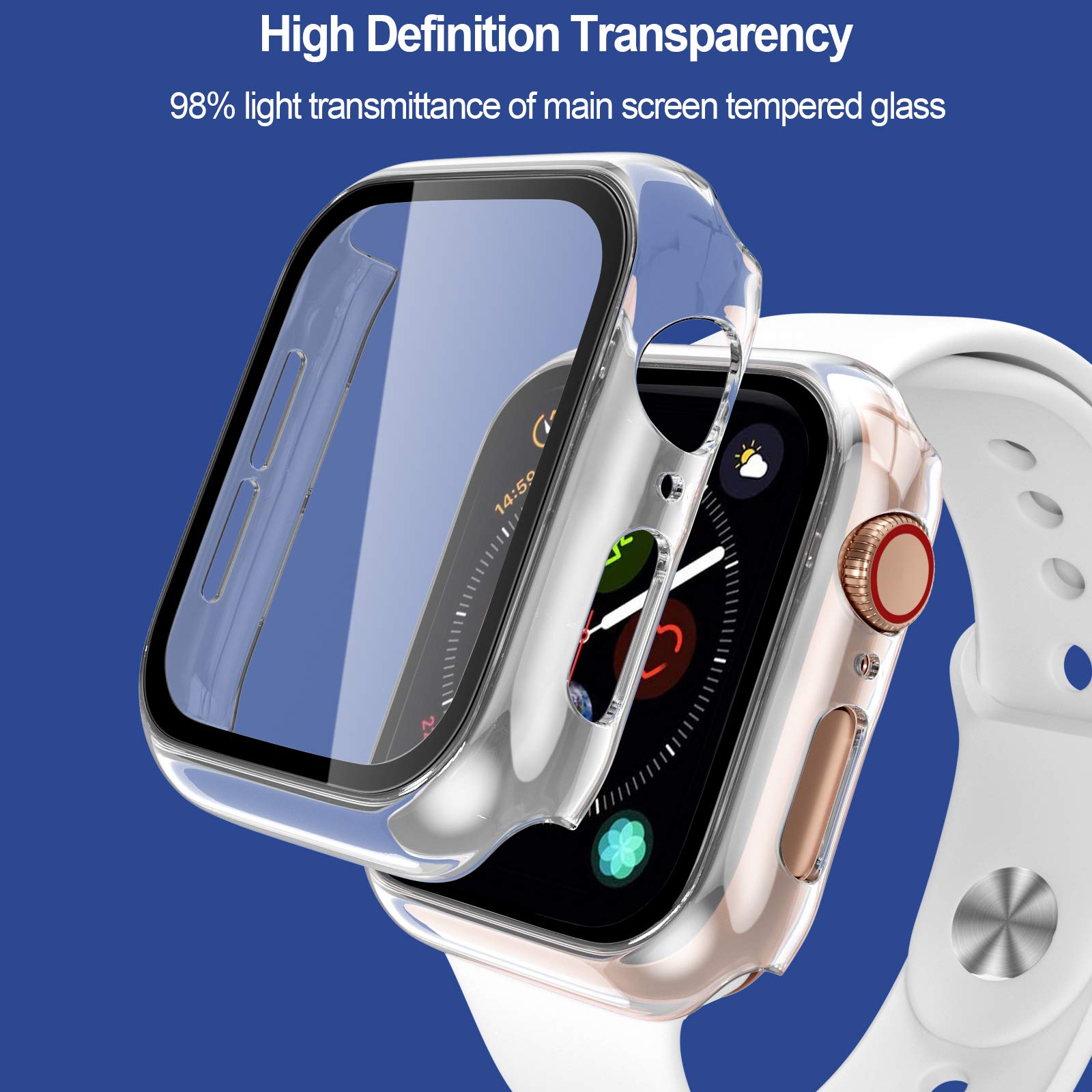 Charlam Case Compatible With Apple Watch 42Mm Series 3 2 1 Built In Screen Protector All Around Thin Bumper Full Cover Hard Pc P