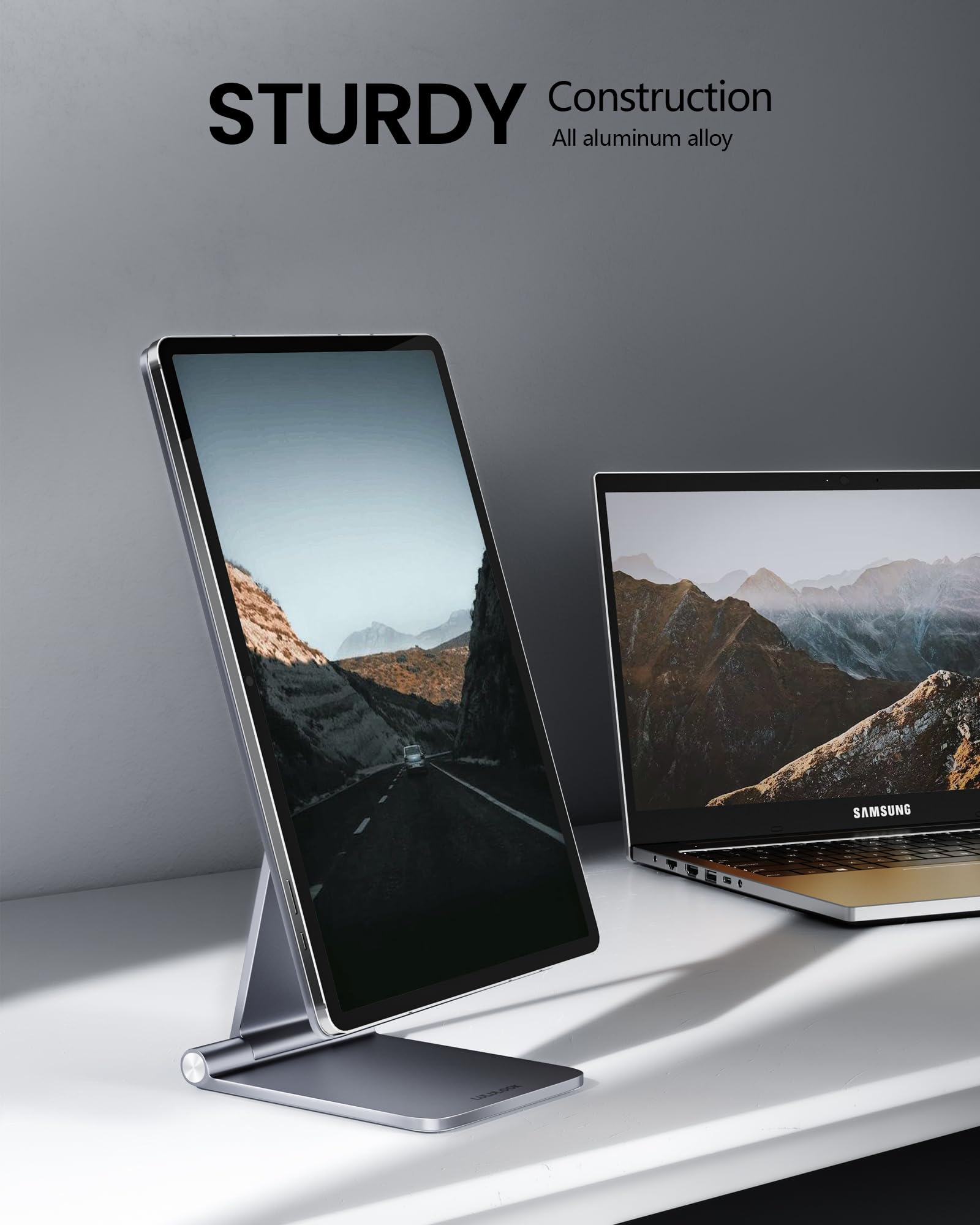 Lululook Foldable & Multi Angle Adjustable Magnetic Stand For Samsung Galaxy Tab S10 Plus/S9 Plus/S9 Fe/S8 Plus/S7 Fe/S7 Plus 12.4 Inch, 360� Rotating Desk Holder For Galaxy Tab S10+/S9+/S8+/S7 Fe/S7+