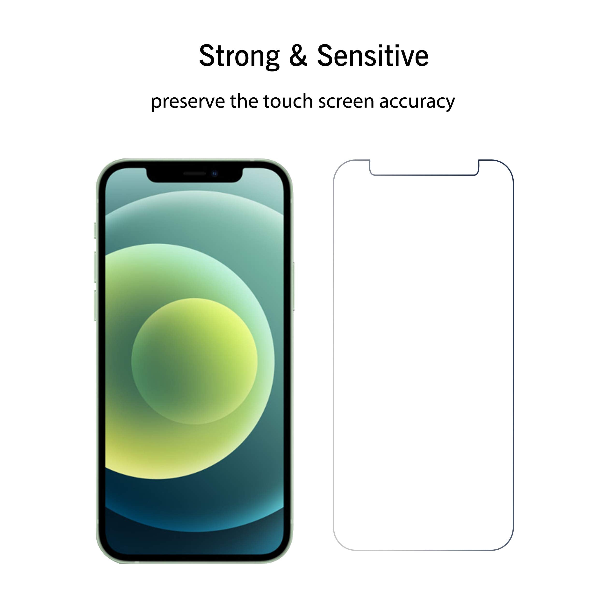 Ailun Glass Screen Protector For Iphone 12 / Iphone 12 Pro 2020 6.1 Inch 3 Pack Case Friendly Tempered Glass