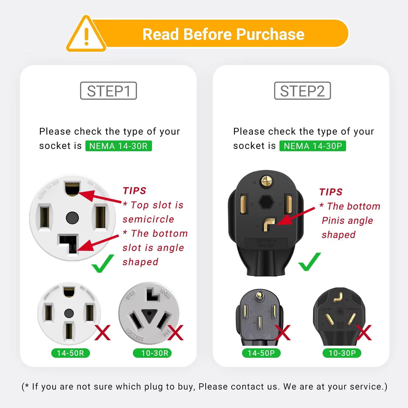 M1A2 Dryer Extension Cord 4 Prong 30 Amp Nema 14 30P To 14 30R,50 Ft Level 2 Ev Charging 125V/250V Plug Stw 10 Gauge Ul Listed