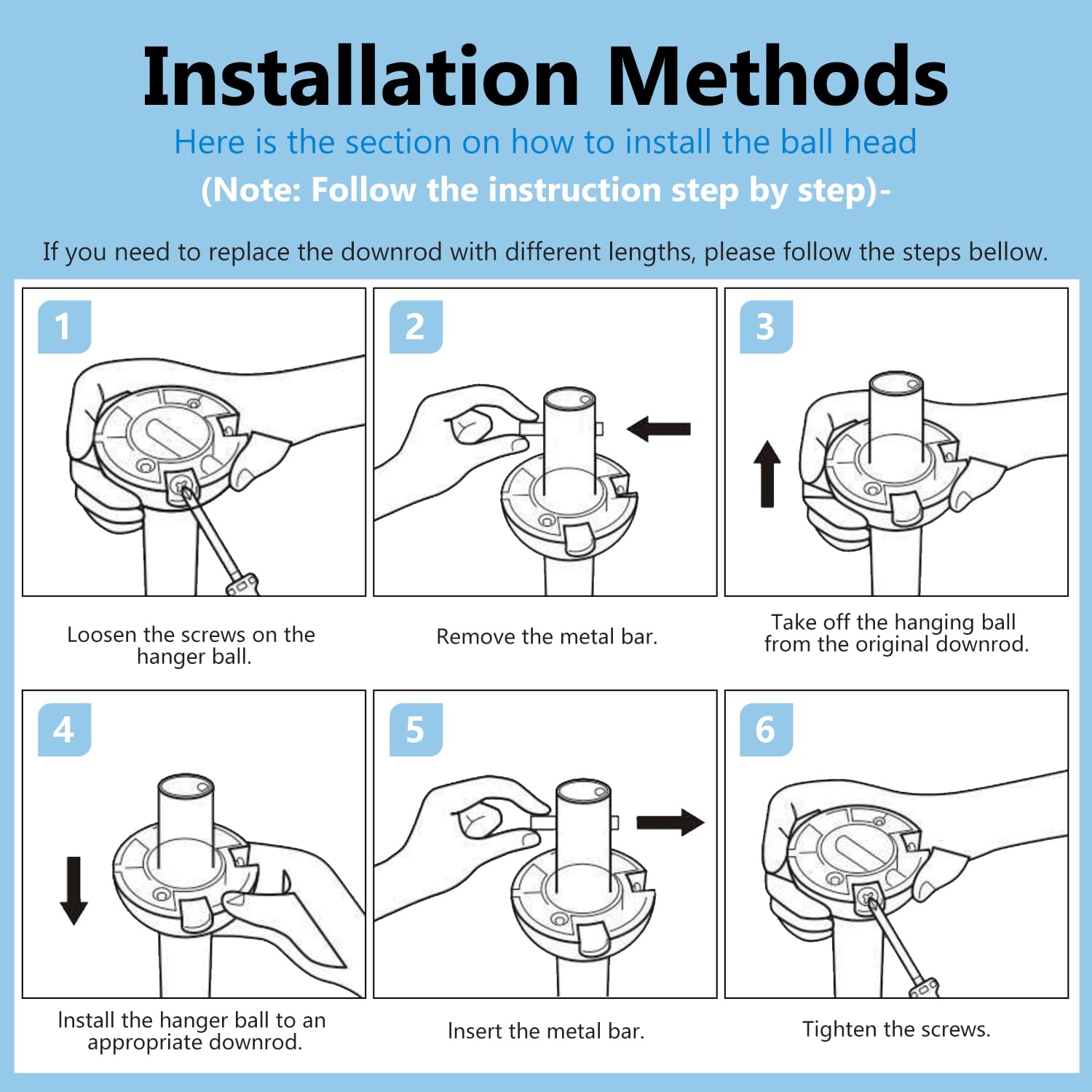 Boosant 12 Inch Ceiling Fan Downrod With Extended Wires,Extension Rod Only Ceiling Fans Compatible, Not Threaded(Black)
