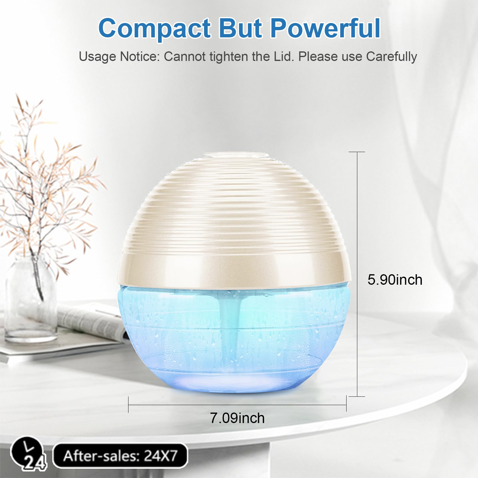 Ap Airpleasure Water Based Purifier Air Washer, Air Revitalizer & Freshener, Air Fresher With 6 Colorful Lights For Rooms (White