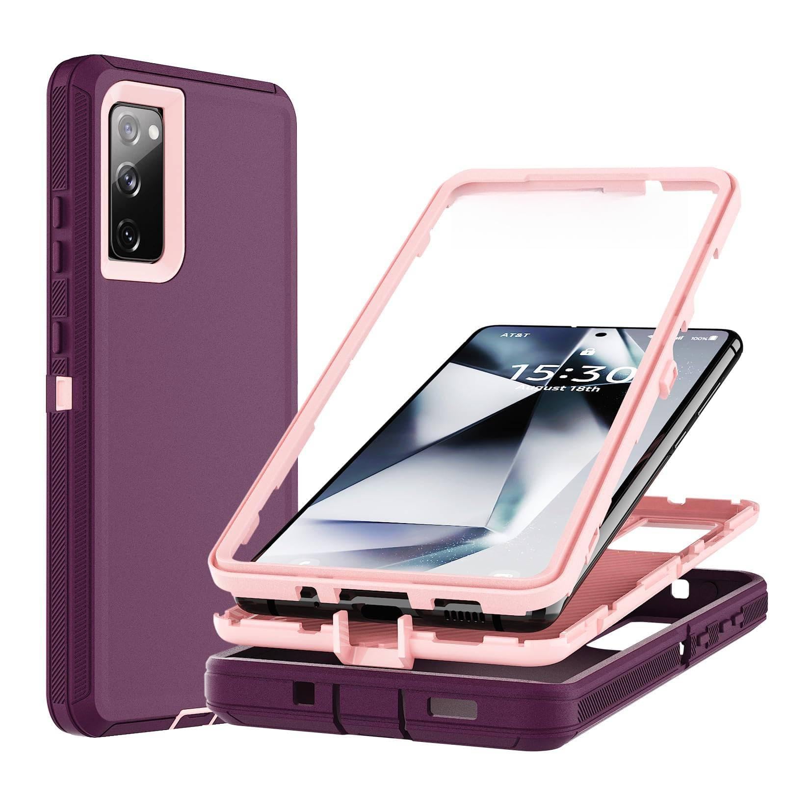 Ylzhe for Samsung S20 FE-5G Phone Case, Phone Case Samsung Galaxy S20-FE 3 in 1 Shockproof TPU Hard PC Bumper Shockproof Drop Pr