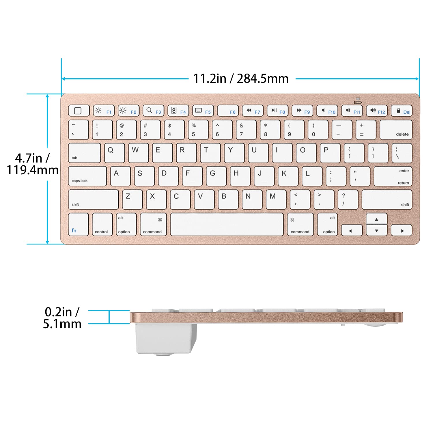 Omoton Bluetooth Keyboard For Ipad 10Th Generation, Ipad 10.2 (9Th/8Th/7Th), Ipad Pro 13/12.9/11 Inch, Ipad Air 13/11 Inch, Ipad Air 5Th/4Th Gen, Ipad Mini And More Bluetooth Enabled Devices,Gold