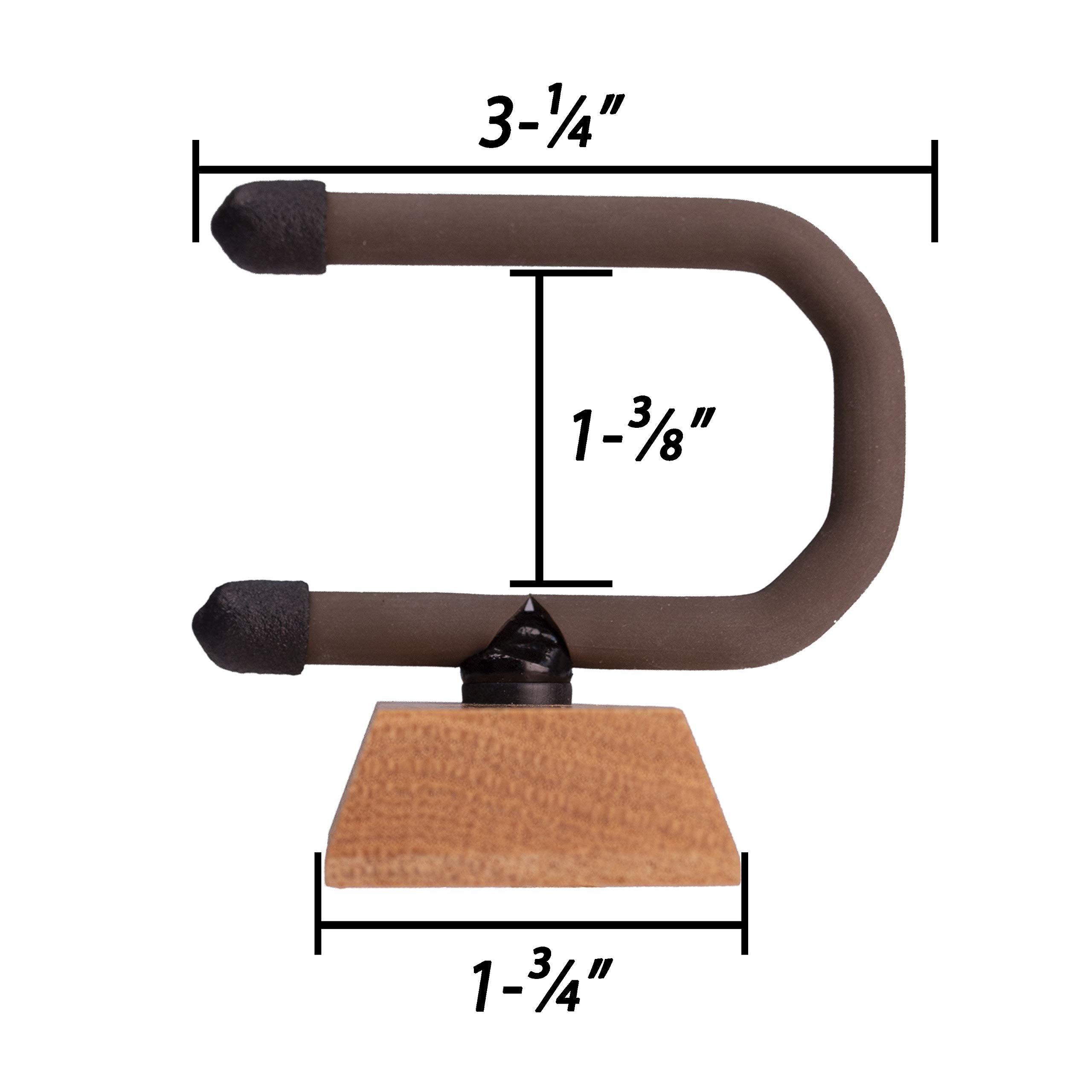 String Swing Dulcimer Hanger Wall Mount Holder - Solid Oak Hardwood Block, Model CC01D