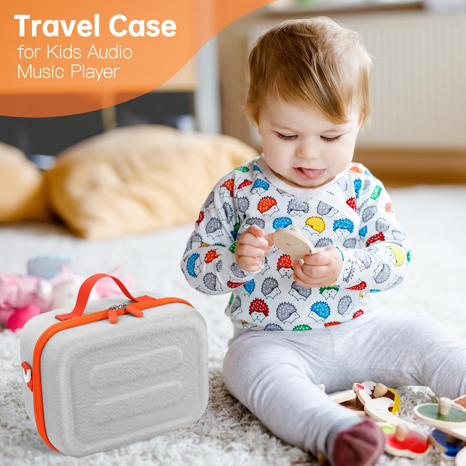 Jaffzora Hard Case Compatible With Yoto Player 3Rd Generation & Headphone, Travel Storage Case For Children Bluetooth Audio Spea