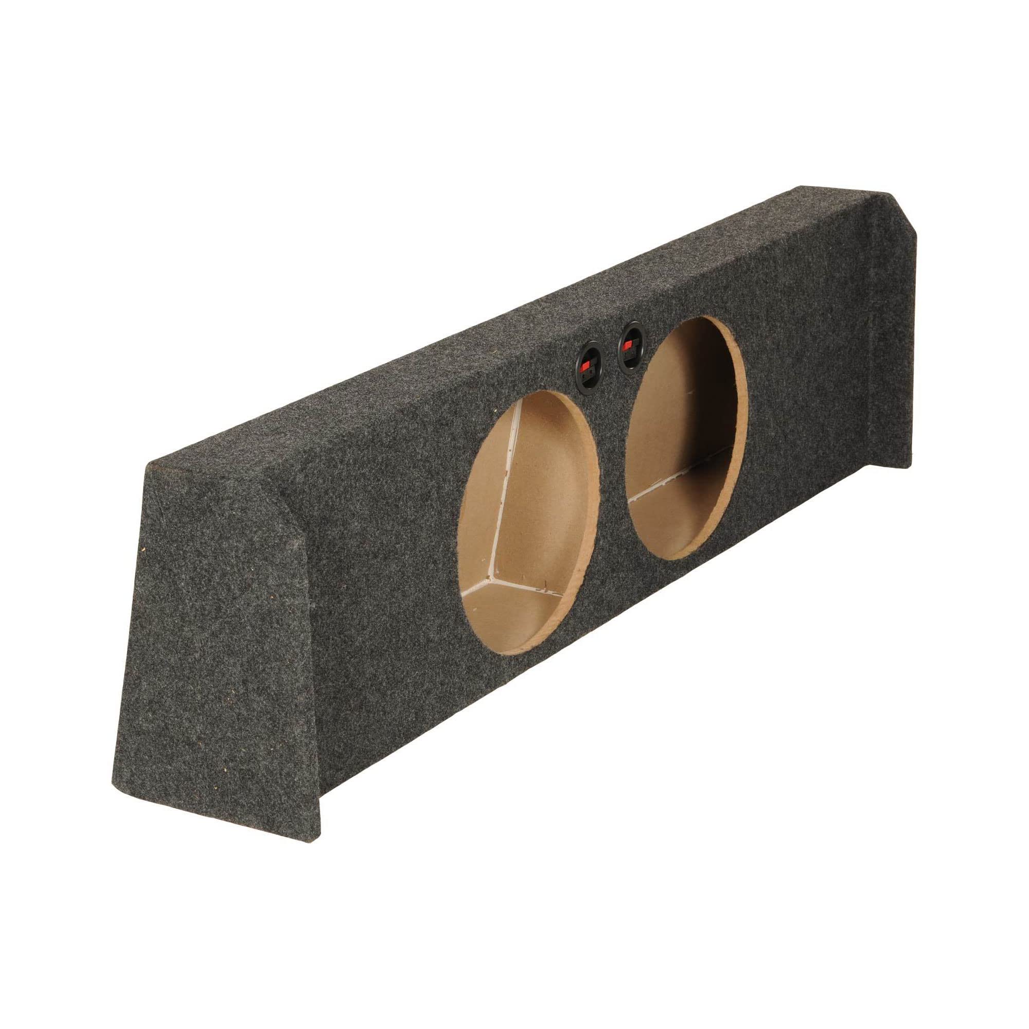 Q Power FORD12 2009DF Dual 12-Inch Custom Fit Speaker Box for Ford F150 Xcab/Super Crew Truck 2009-2014 Engineered Wood Charcoal