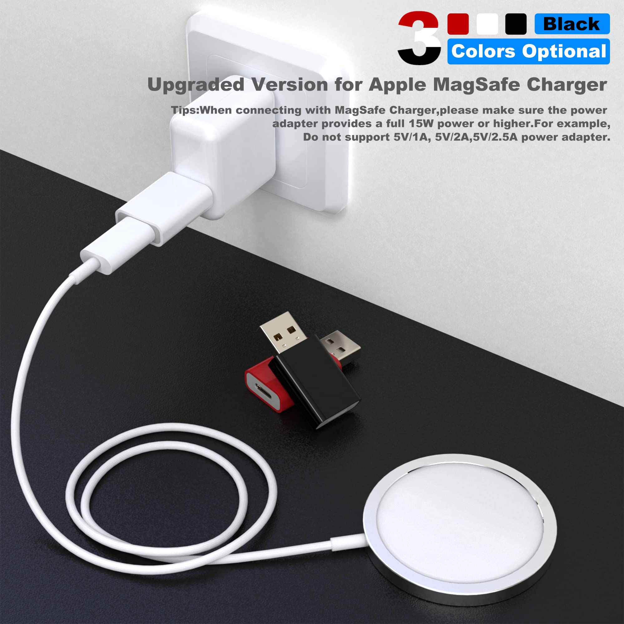 Lmuboy Usb To Usb C Female Adapter Pack 2,Compatible With Apple Watch Se/7/8/9/Ultra Magsafe Charger,Type C Charger Cable Conver