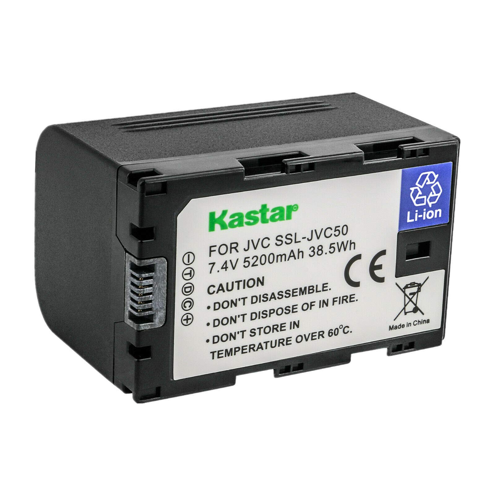 Kastar 1-Pack Battery Replacement for JVC SSL-JVC50, SSL-JVC70, SSL-JVC75, BN-S8I50 Battery, JVC GY-HM600EC, GY-HM620U, GY-HM650
