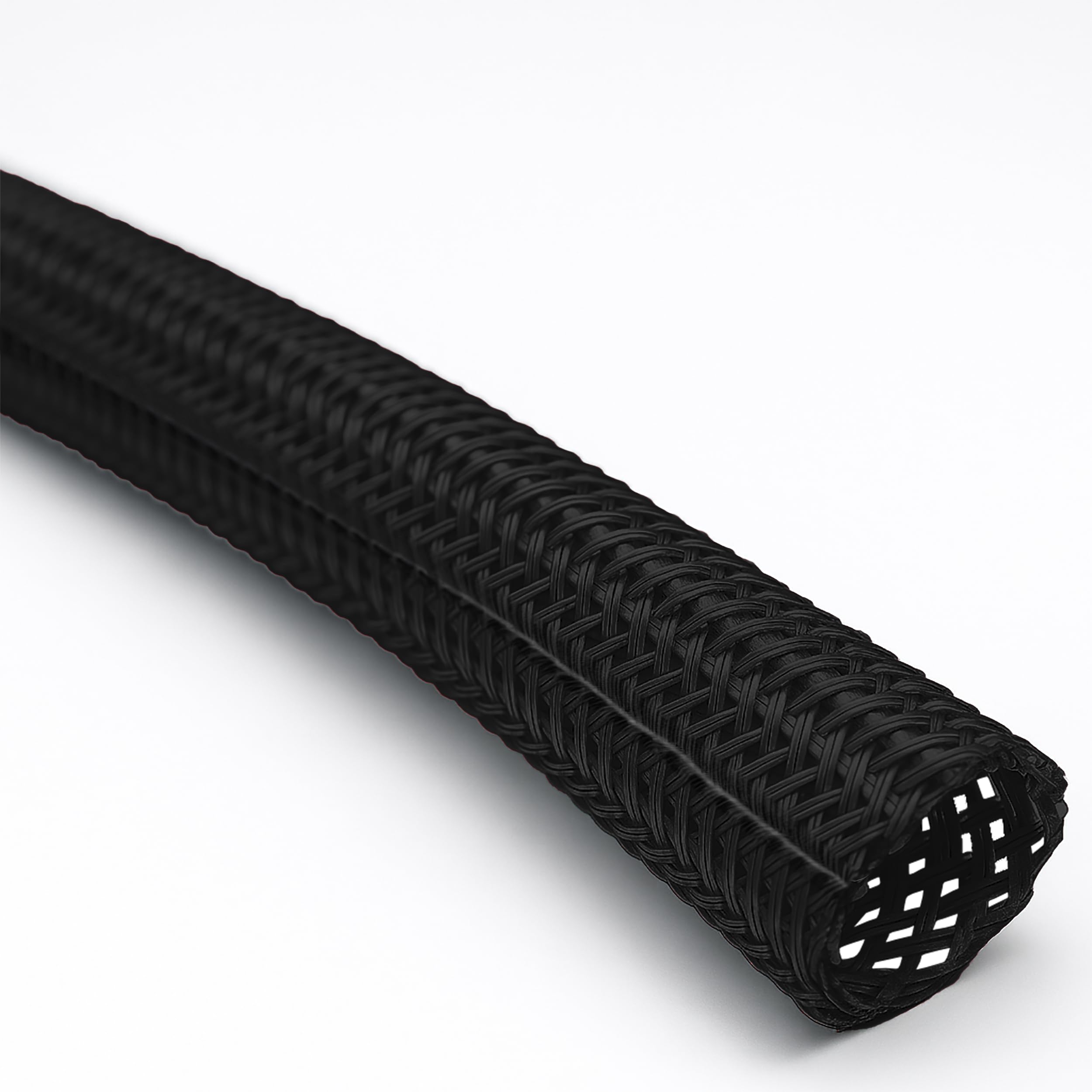 Electriduct 3/8 Hook Self Closing Sleeve Braid Wrap Around Sleeving Flame Retardant Flexible Mesh Cord Cover Cable Protector Wir