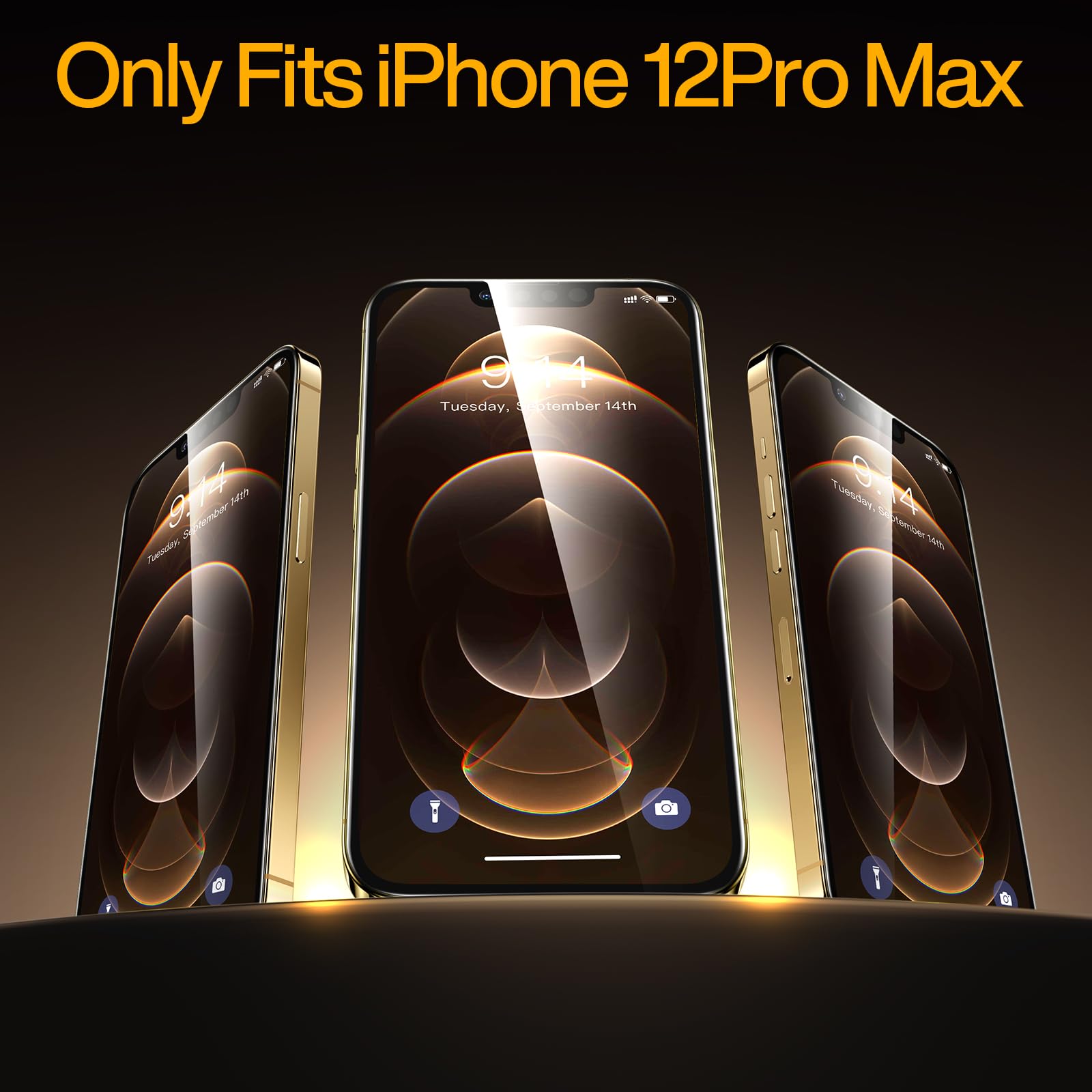 Smartdevil 3 Pack Screen Protector For Iphone 12 Pro Max (6.7 Inch) Tempered Glass, Hd Clear Film, Easy Installation, Dust Free