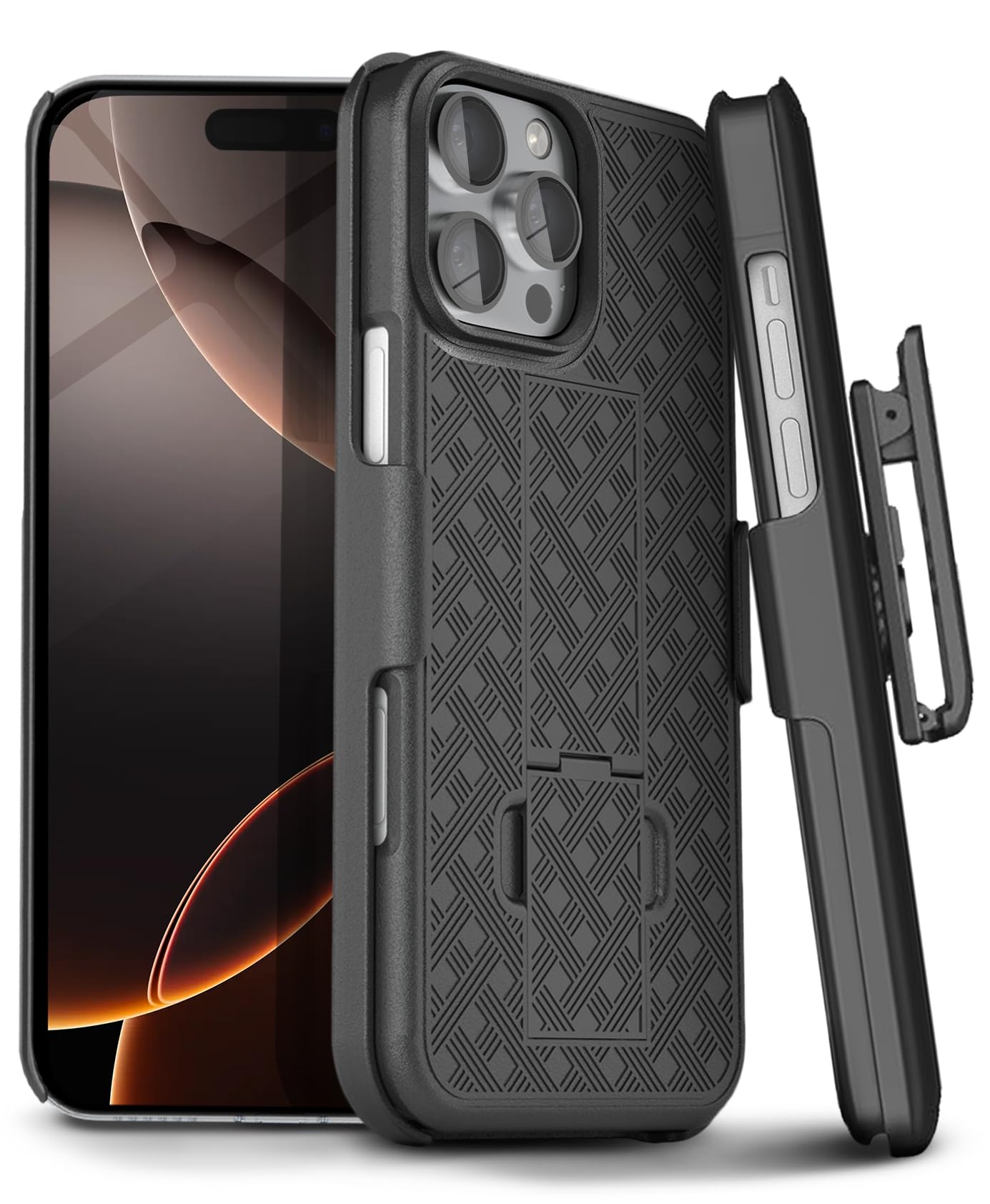 Motive For Iphone 16 Pro Max Holster Case, Belt Clip Case For Iphone 16 Pro Max, Shell Holster Combo 16 Pro Max, Slim Rugged Dro