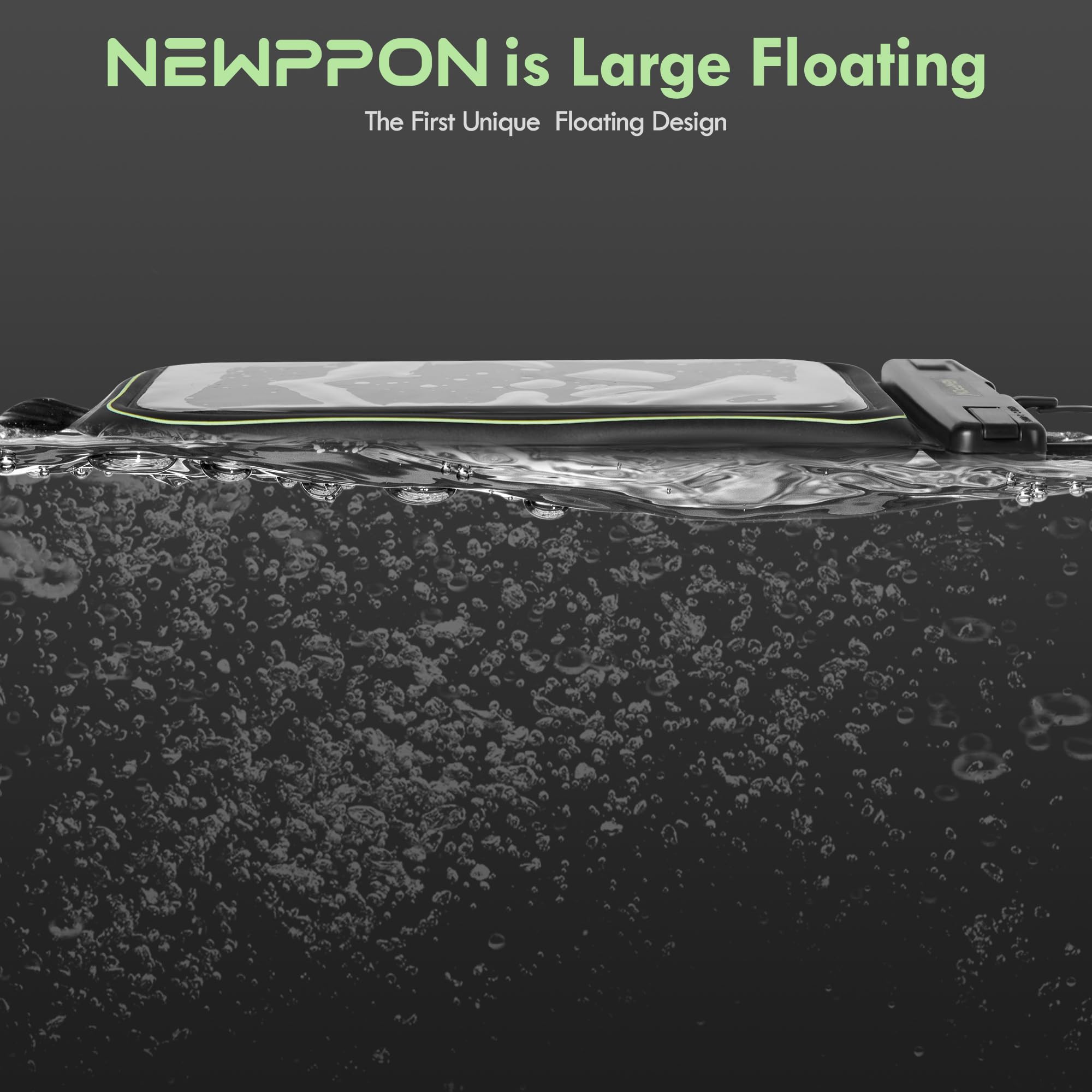 10.5 Large Floating Waterproof Phone Pouch - 2 Pack Float Clear Cell Holder Protector With Lanyard - Universal Floatable Water P