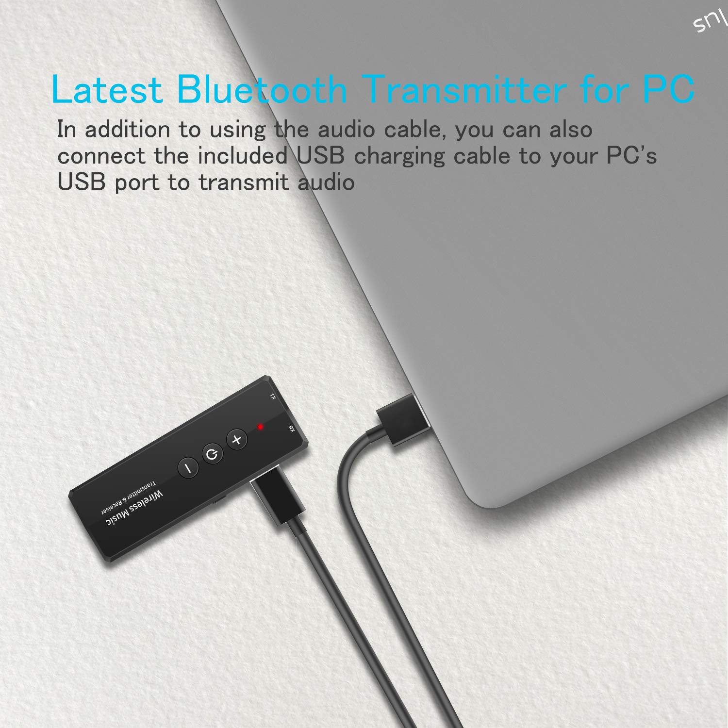 Upgraded Bluetooth 5.3 Transmitter 3 In 1, Portable Wireless Rechargeable Transceiver Adapter For Tv Pc, Stereo Audio Receiver F