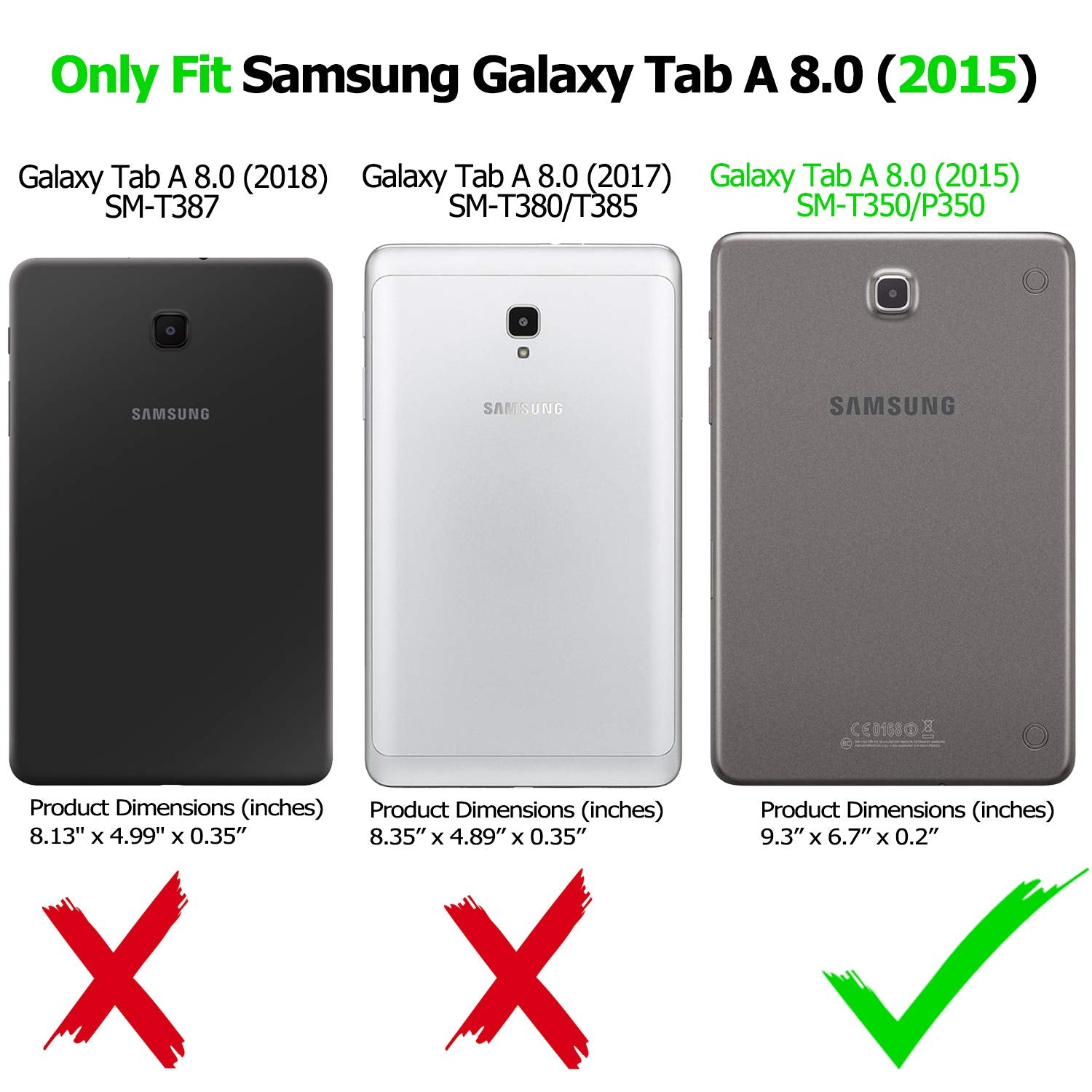 Bmouo Kids Case For Galaxy Tab A 8.0 (2015) Sm T350   Shockproof Light Weight Handle Stand Kids Case For Galaxy Tab A 8.0 Inch 2