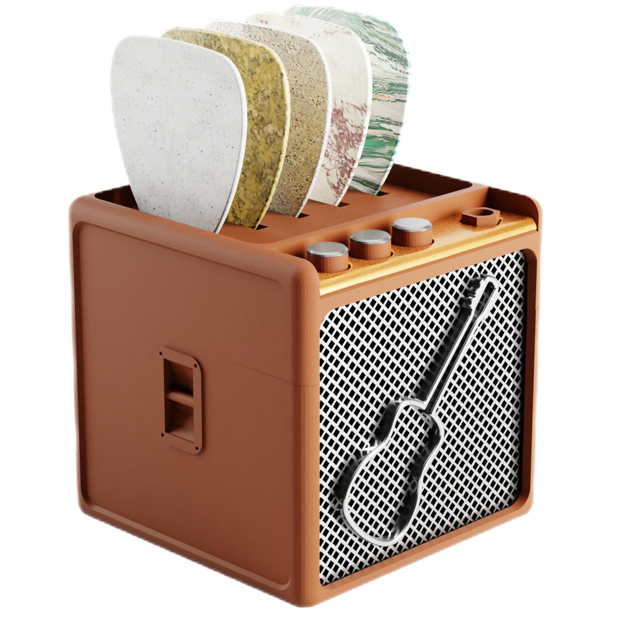 Hotcan Guitar Pick Display Holder   Stylish Organizer For Music Enthusiasts And Musicians (Brown)