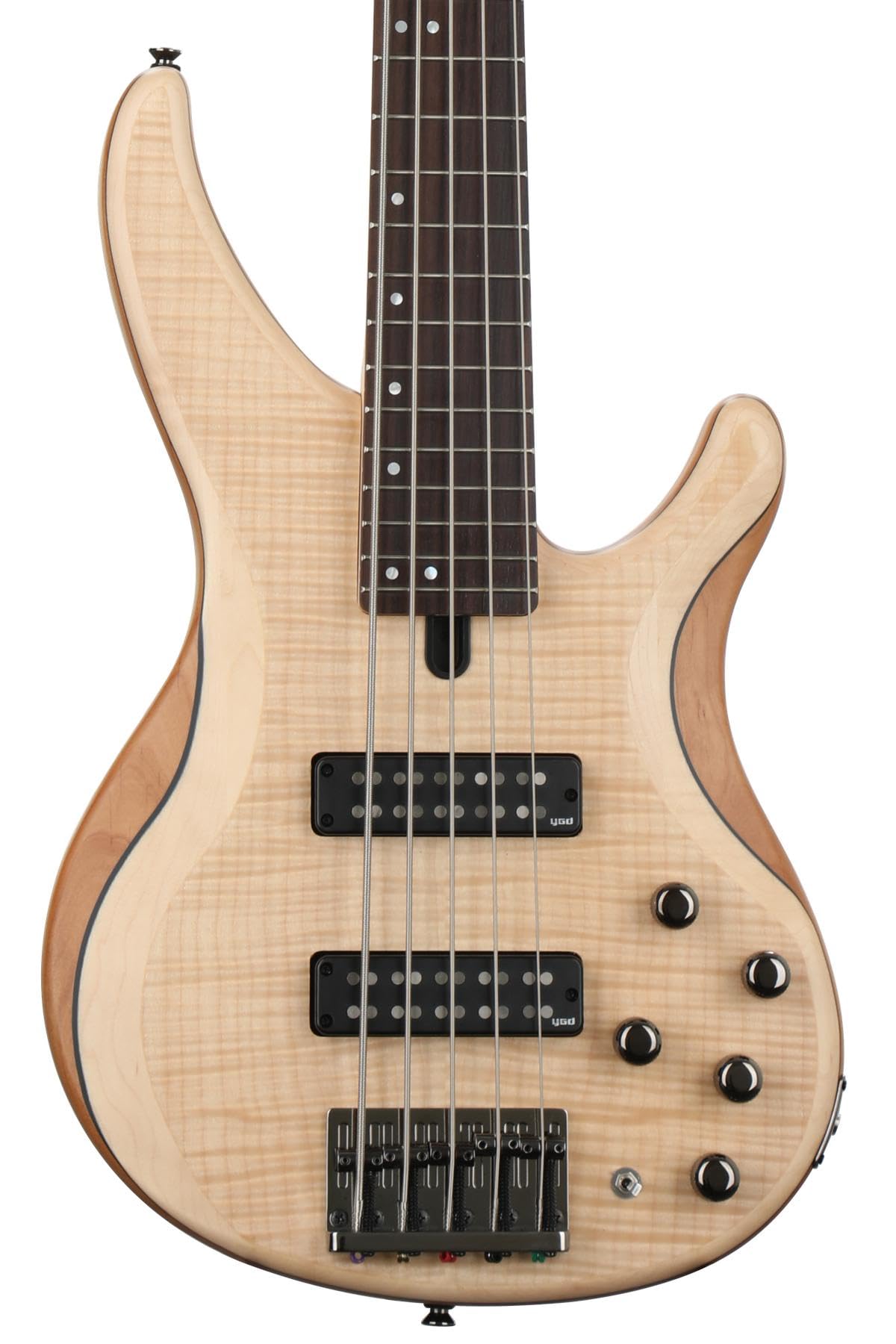 Yamaha Trbx605 5 String Flamed Maple Bass Guitar, Natural Satin