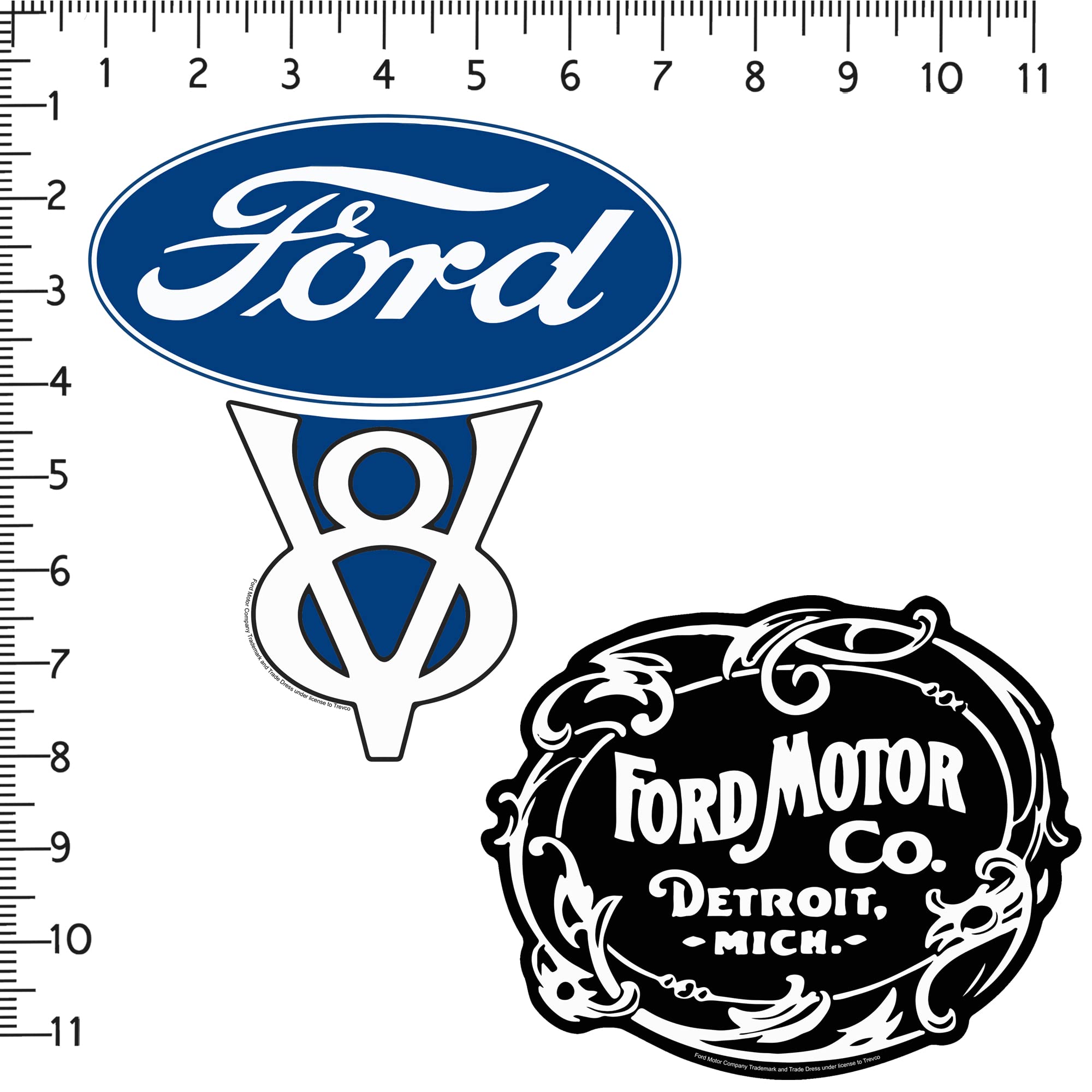 Ford Logos Vinyl Large Deluxe Stickers Variety Pack   Laptop, Water Bottle, Scrapbooking, Tablet, Skateboard, Indoor/Outdoor   S