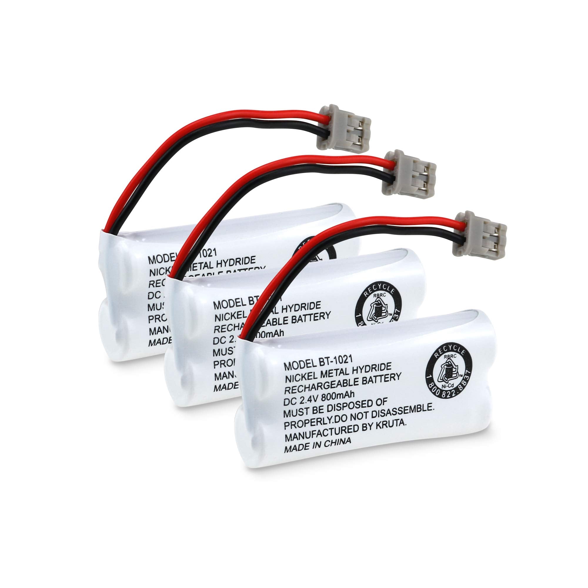 Kruta Bt 1021 Bbtg0798001 Compatible With Uniden Bt 1021 Bt1021 Bt 1008 Bt 1016 Bt 1025 2.4V 800Mah Cordless Handset Phone Recha